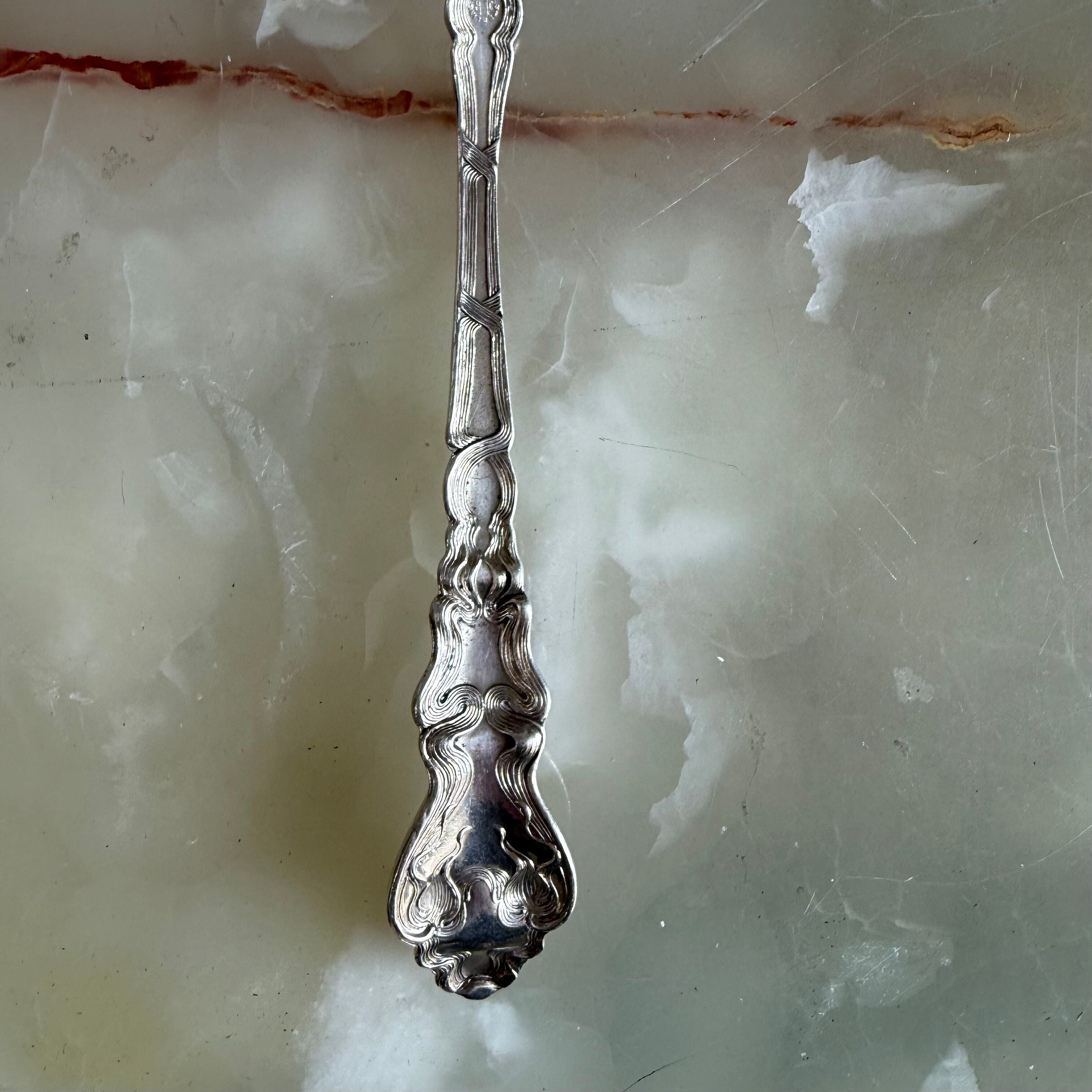 Unger Brothers Douvaine Sterling Silver Casserole Berry Spoon Asymmetric Bowl