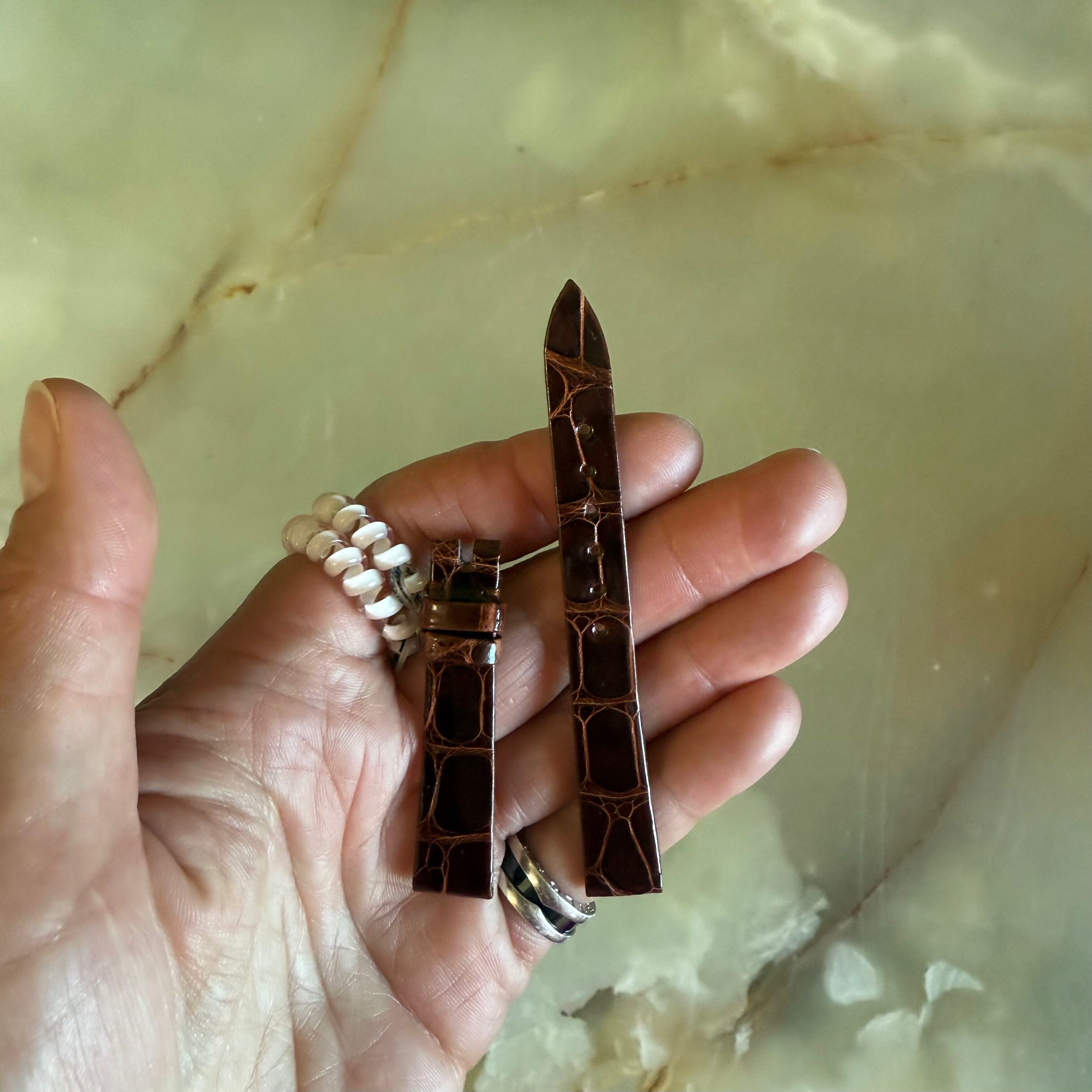 Authentic Patek Philippe Brown Crocodile Watch Strap Band 12mm