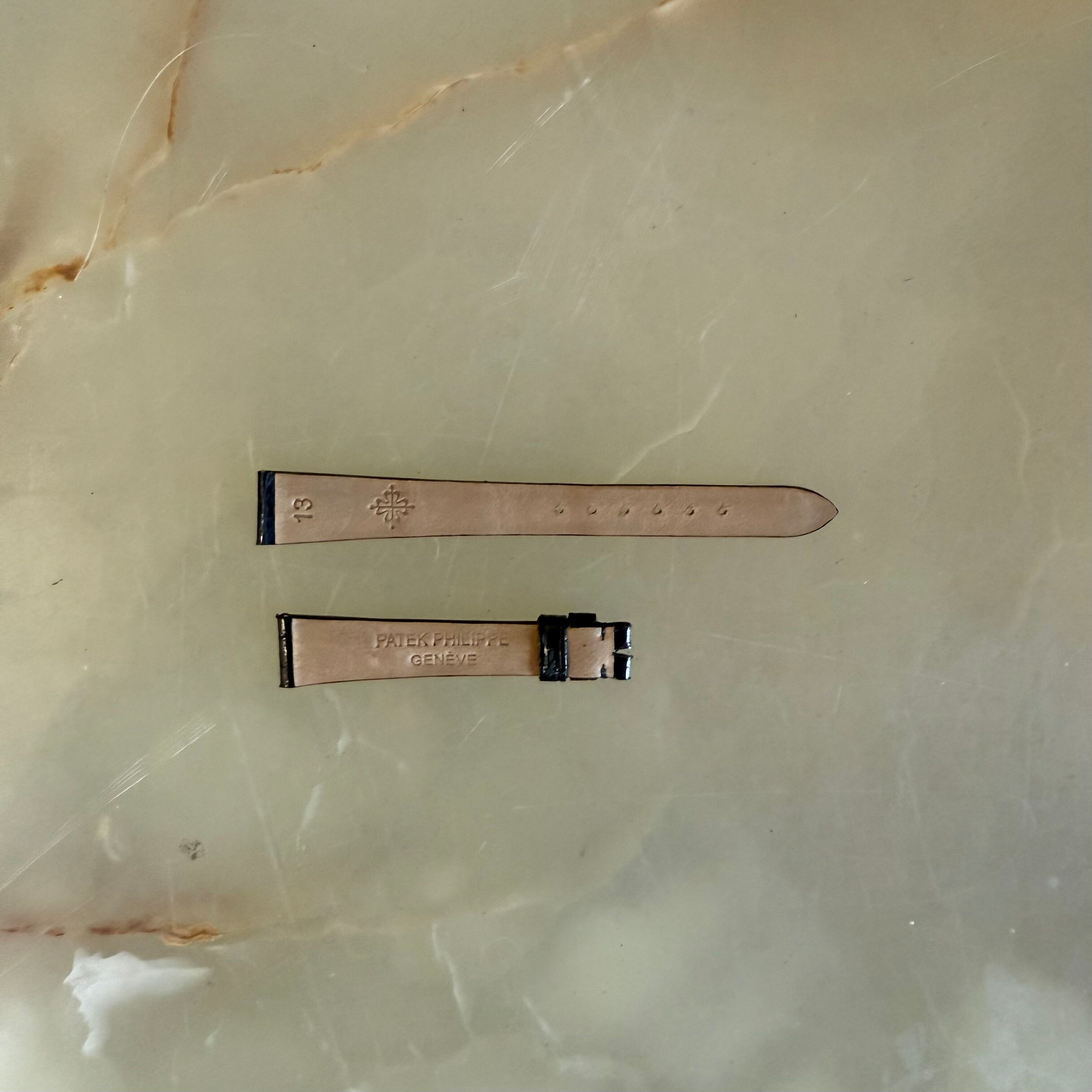 Authentic Patek Philippe Black Alligator Watch Strap Band 12mm