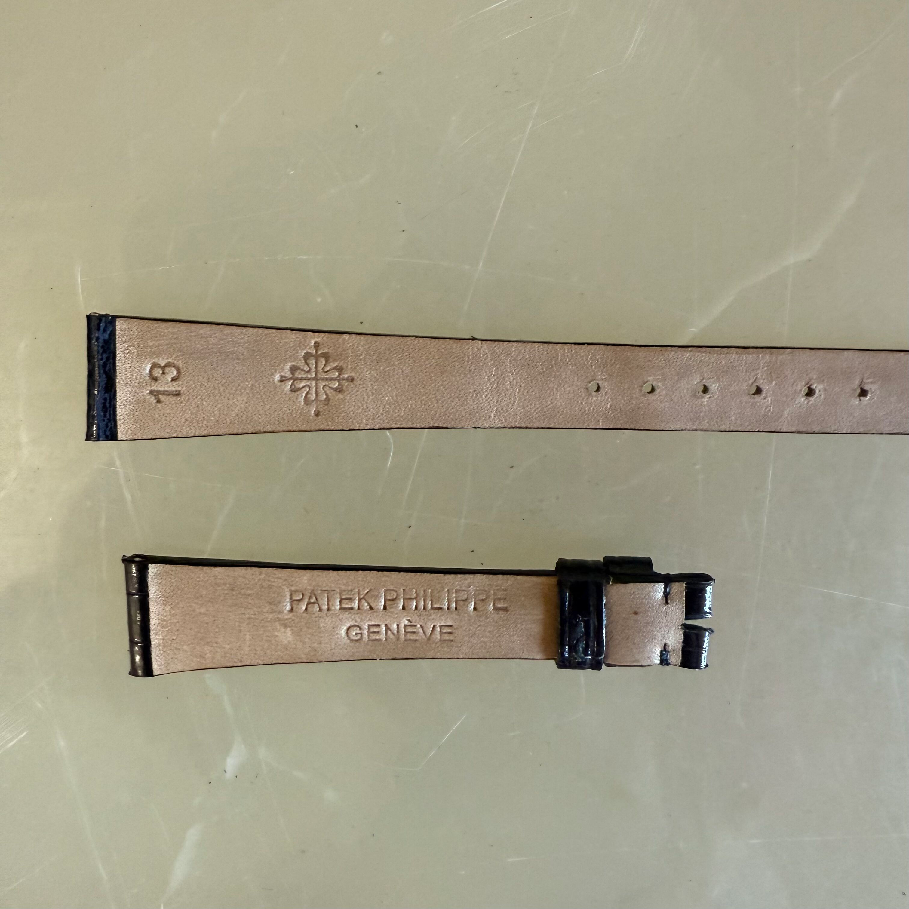 Authentic Patek Philippe Black Alligator Watch Strap Band 12mm
