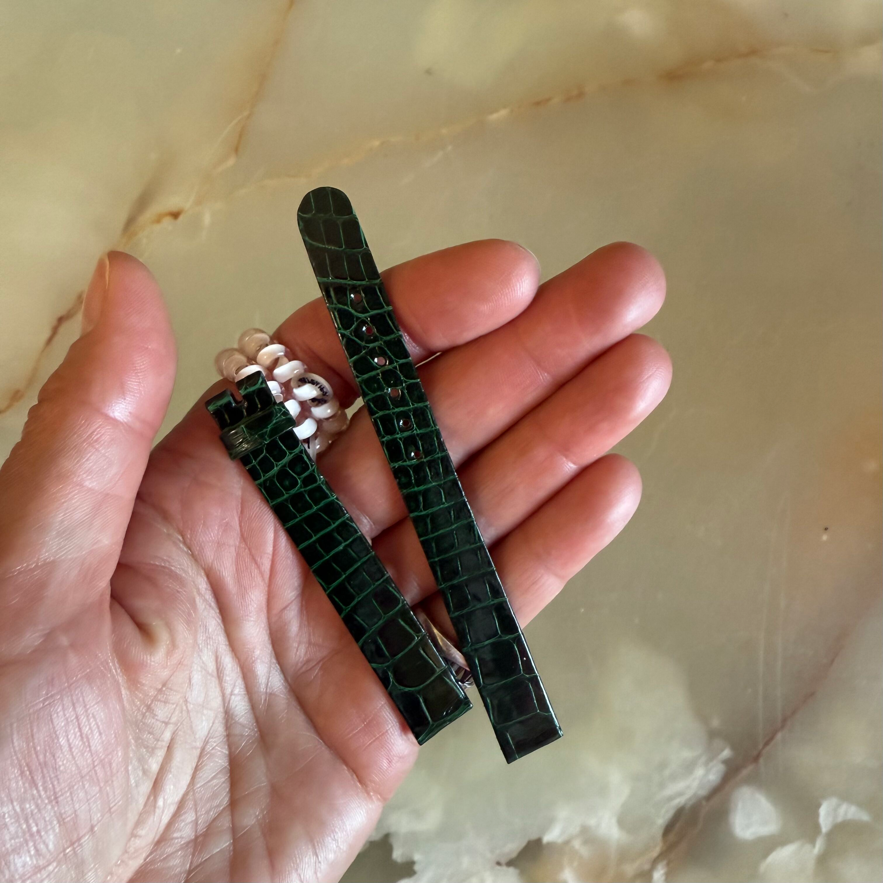 Authentic Patek Philippe Green Alligator Watch Strap Band 12mm