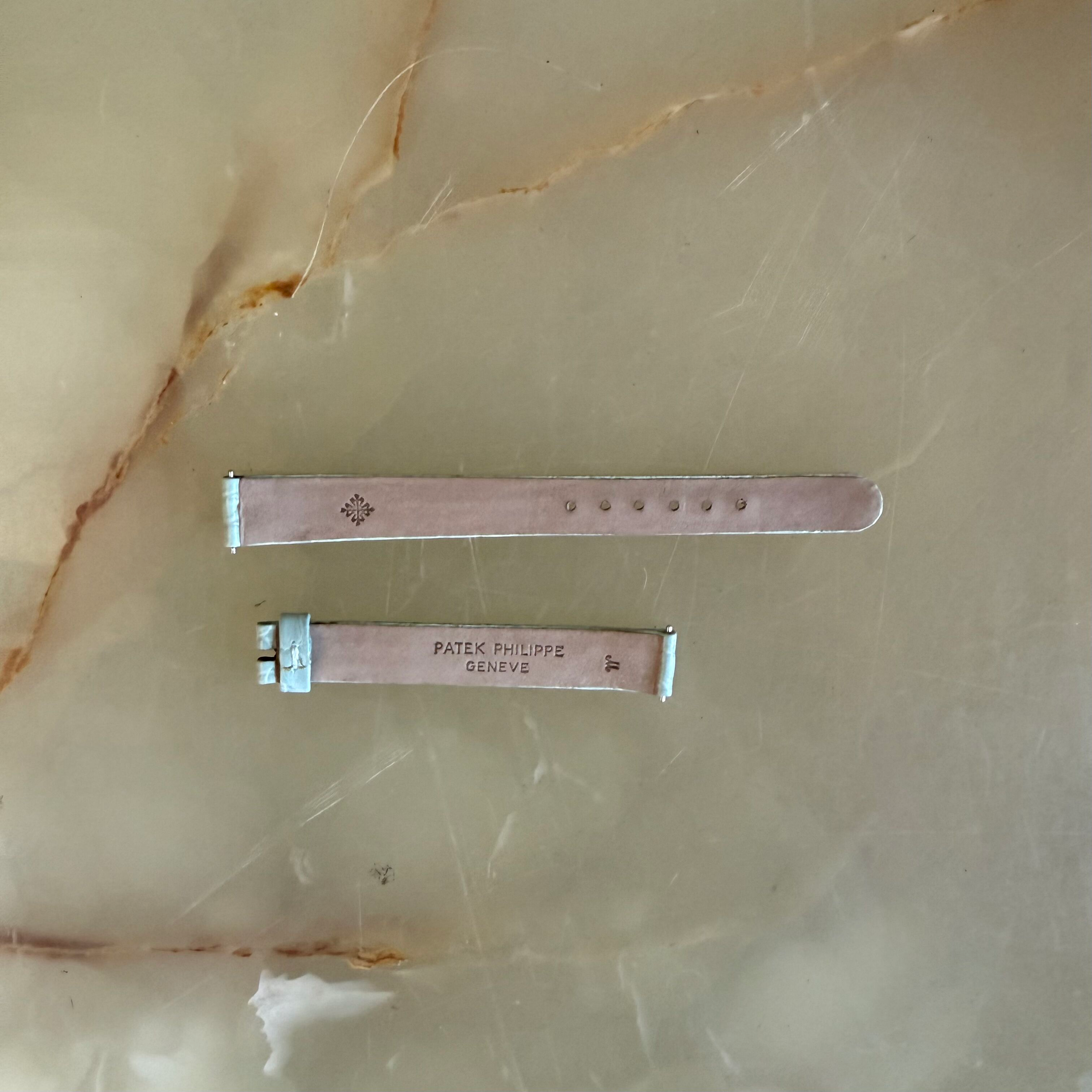 Authentic Patek Philippe Light Blue Alligator Watch Strap Band 12mm