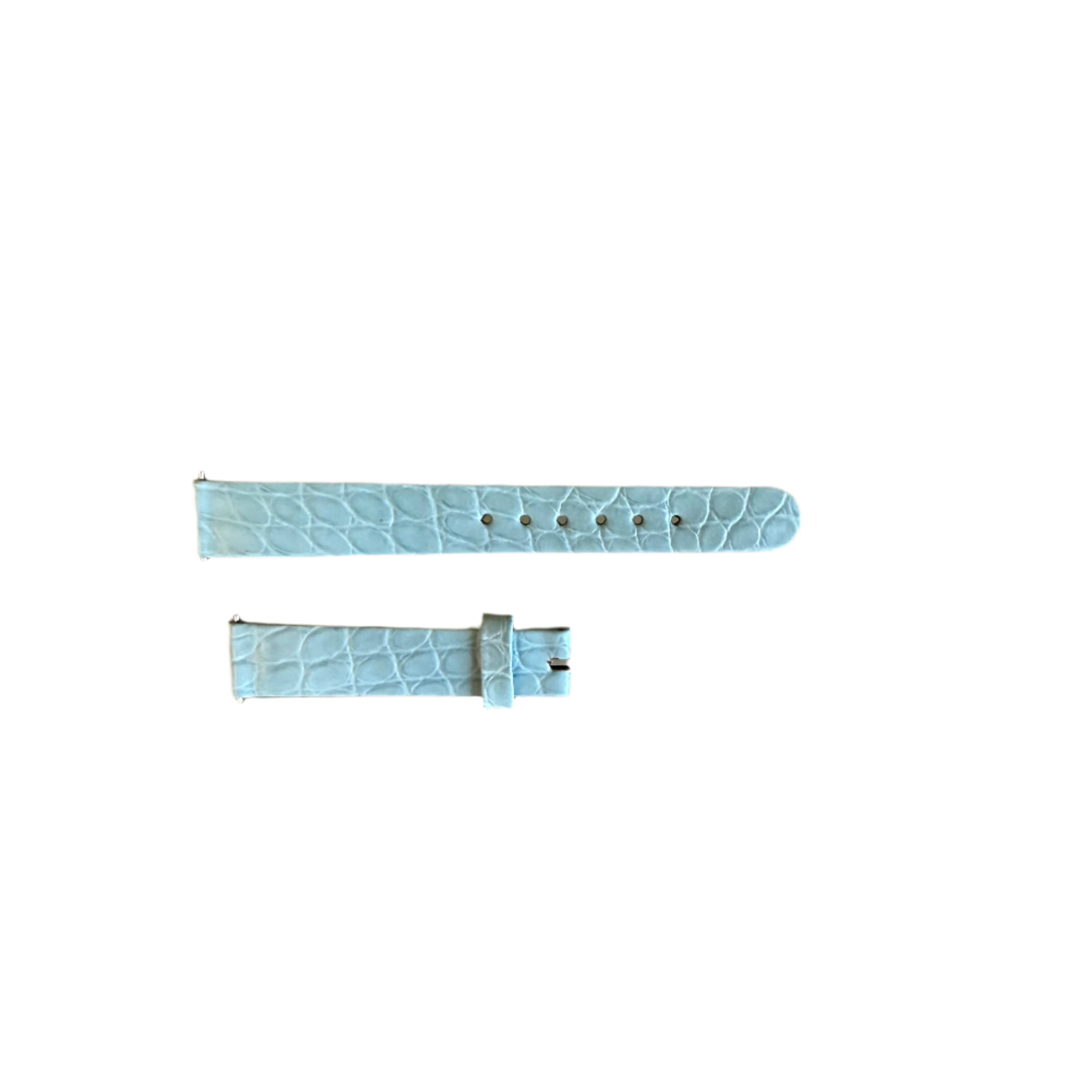 Authentic Patek Philippe Light Blue Crocodile Watch Strap Band 12mm