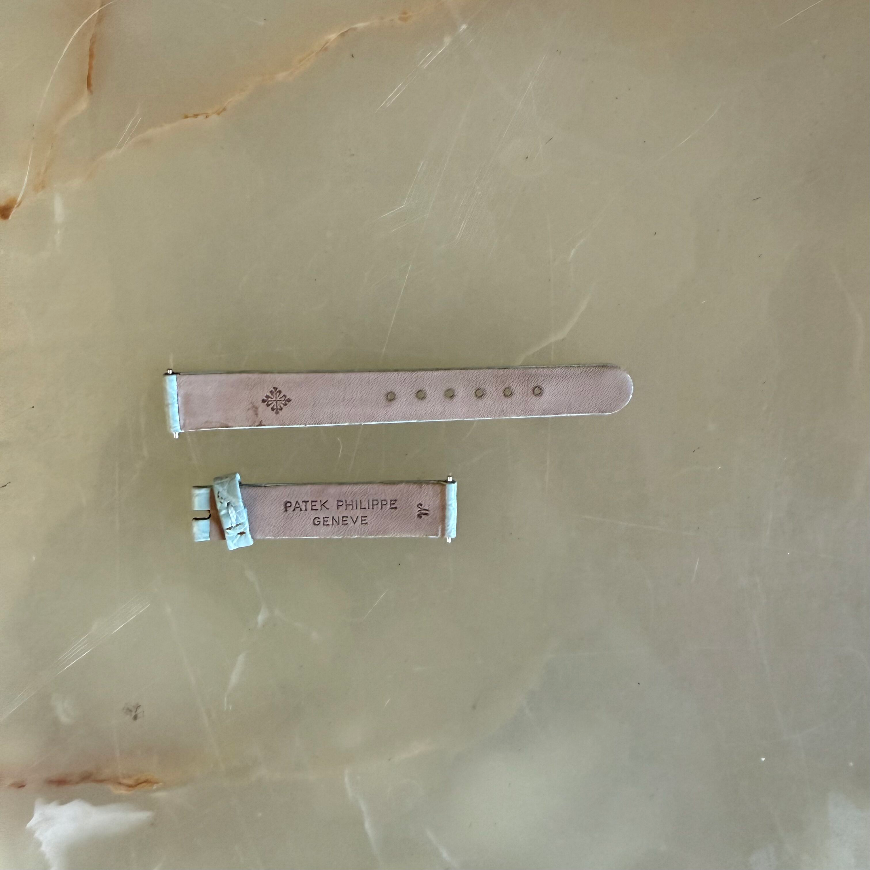 Authentic Patek Philippe Light Blue Crocodile Watch Strap Band 12mm