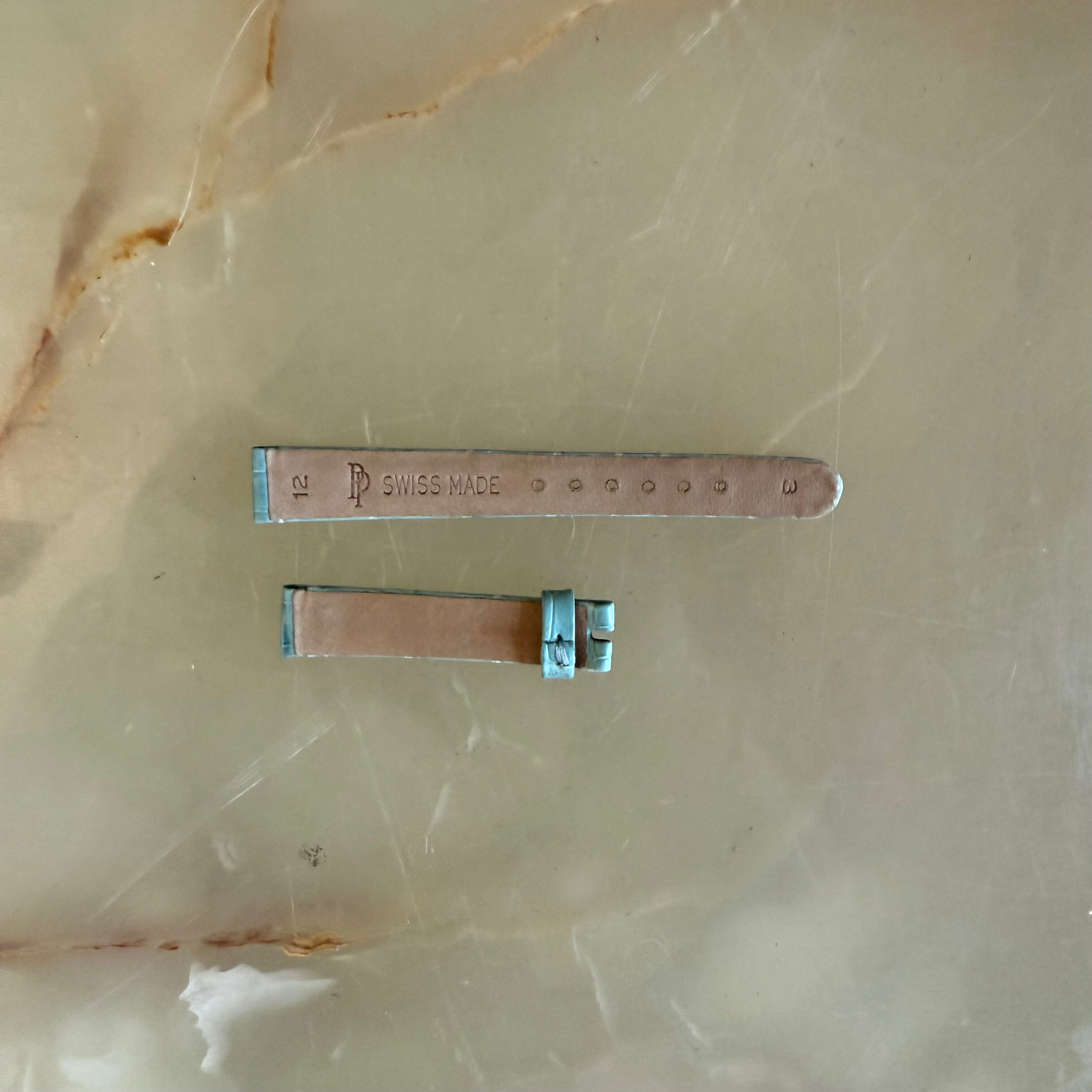 Authentic Patek Philippe Blue Crocodile Watch Strap Band 12mm