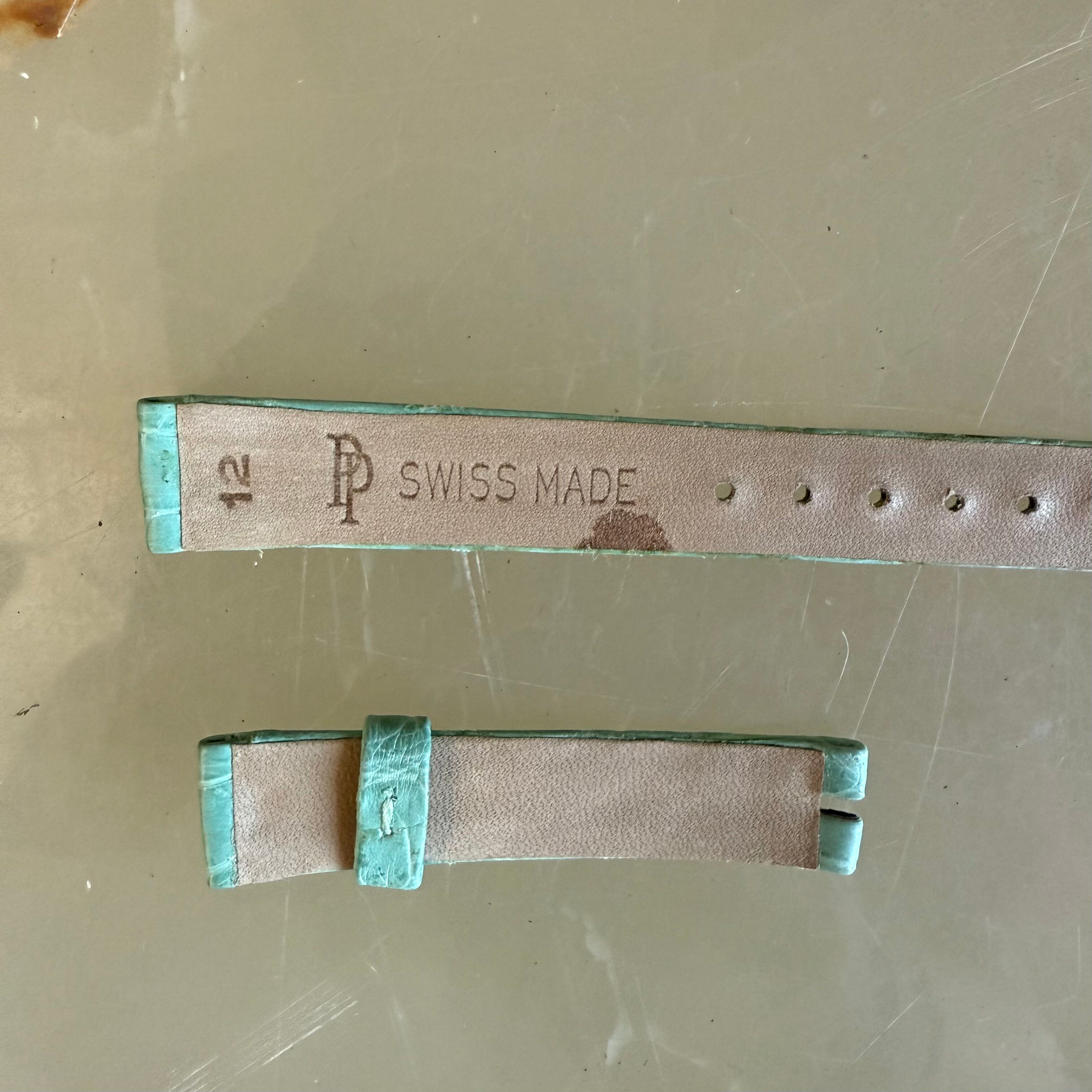 Authentic Patek Philippe Turquoise Crocodile Watch Strap Band 12mm S