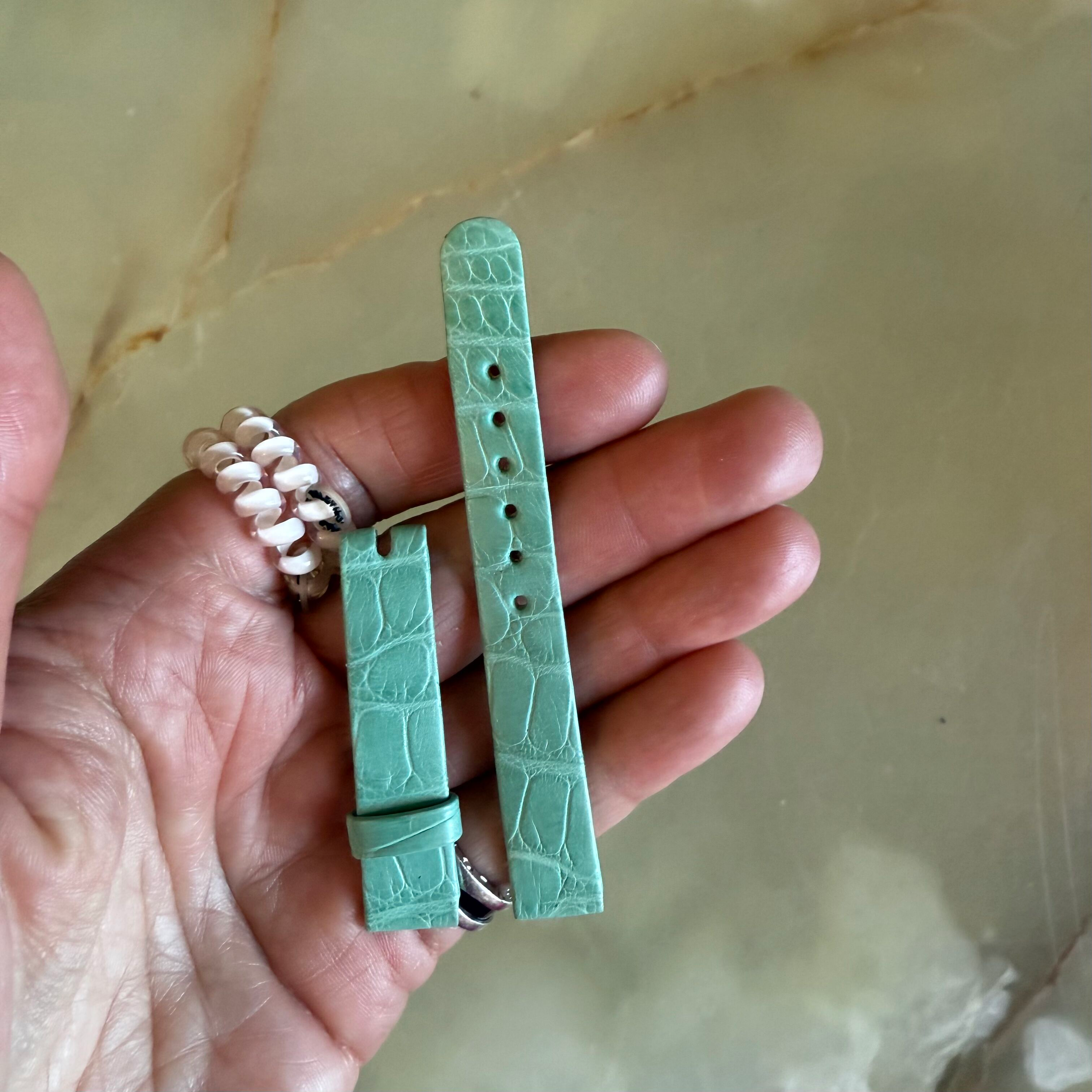 Authentic Patek Philippe Turquoise Crocodile Watch Strap Band 12mm S