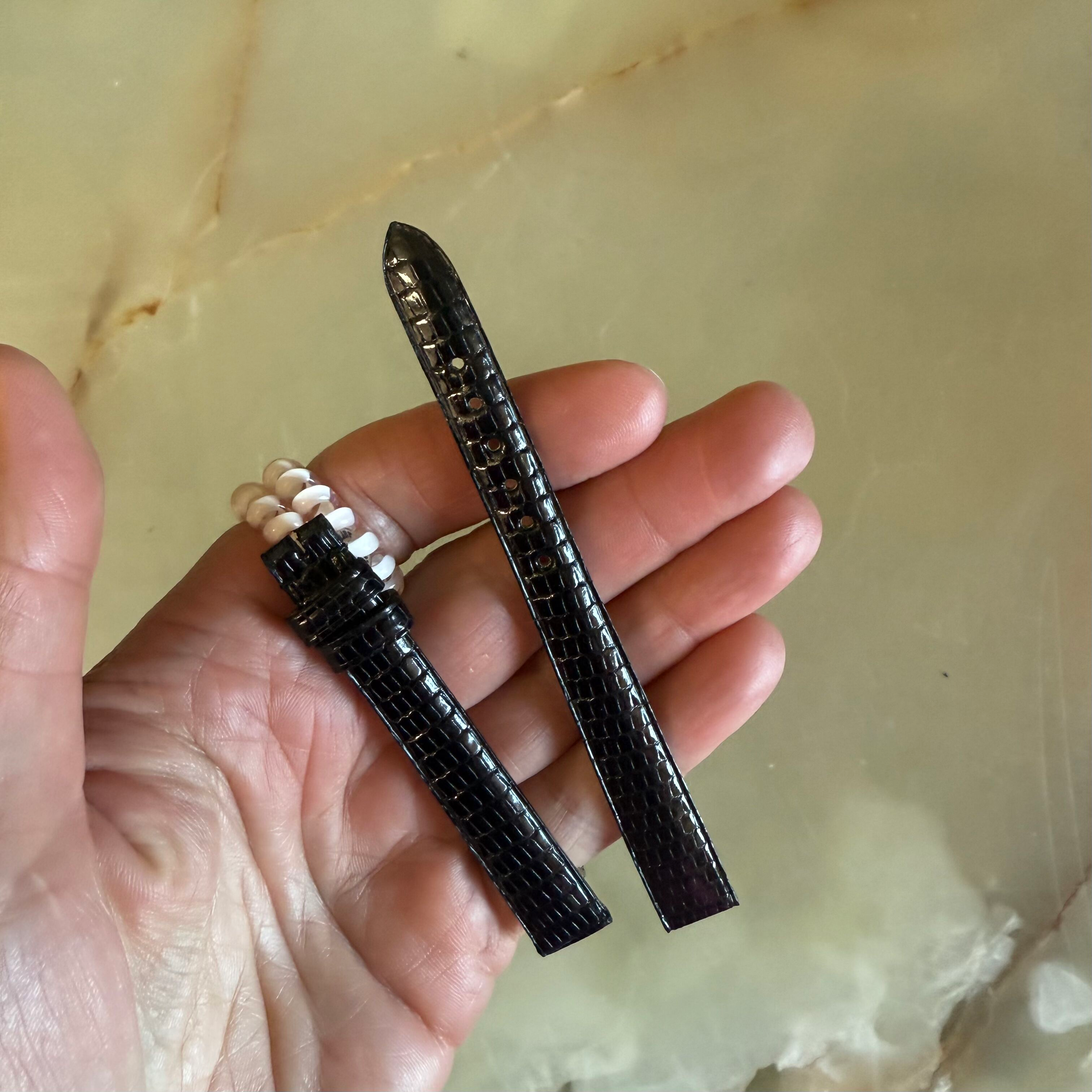 Authentic Patek Philippe Black Lizard Watch Strap Band 12mm