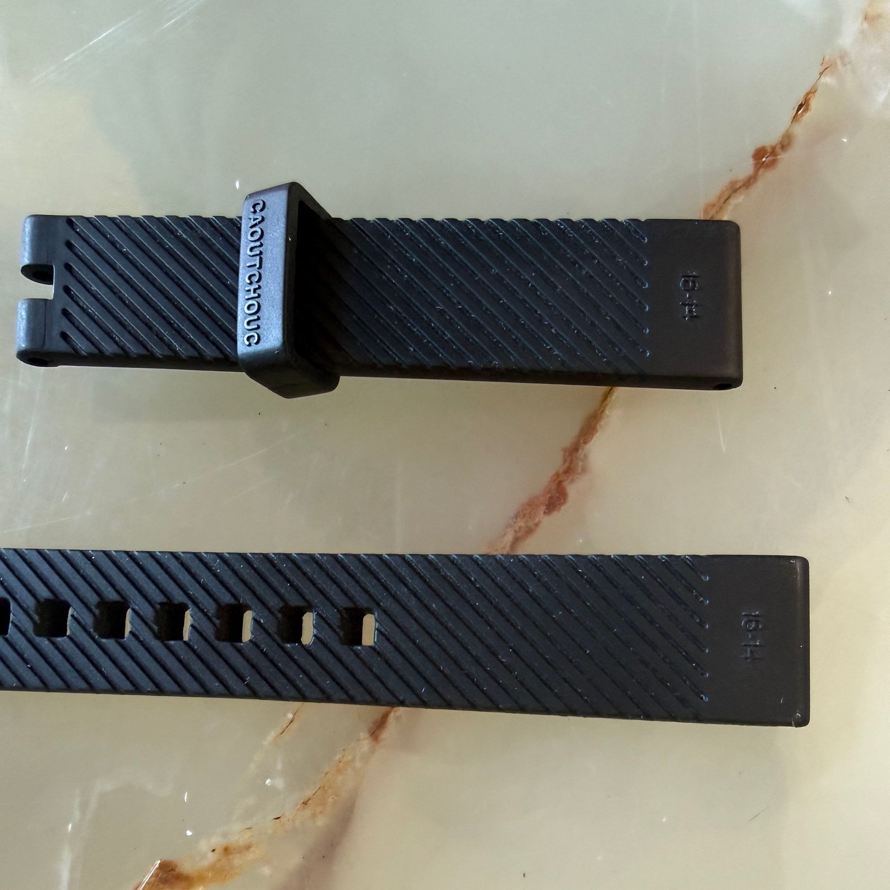 Authentic Breitling Black Rubber Watch Strap Band 16mm
