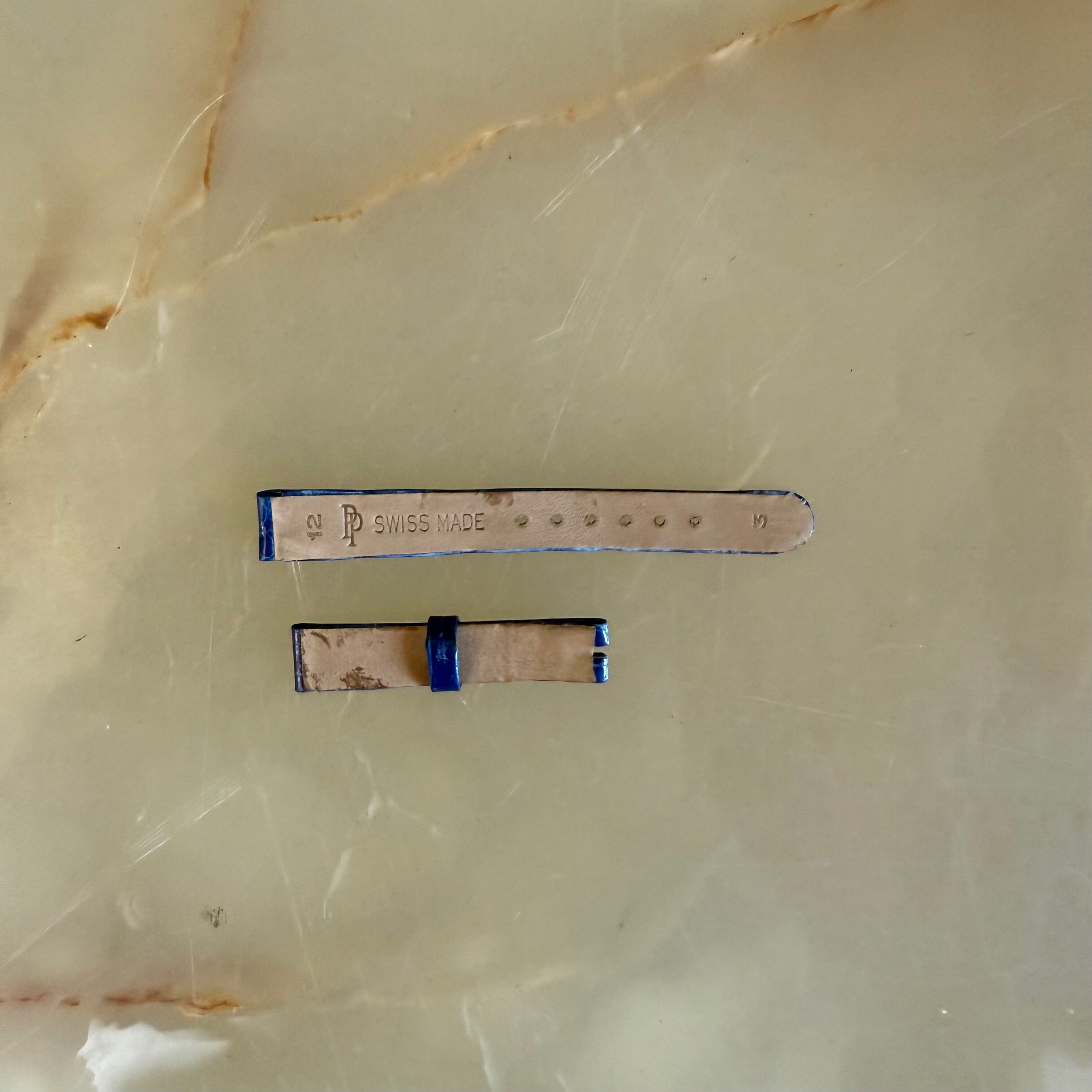 Authentic Patek Philippe Dark Blue Alligator Watch Strap Band 12mm