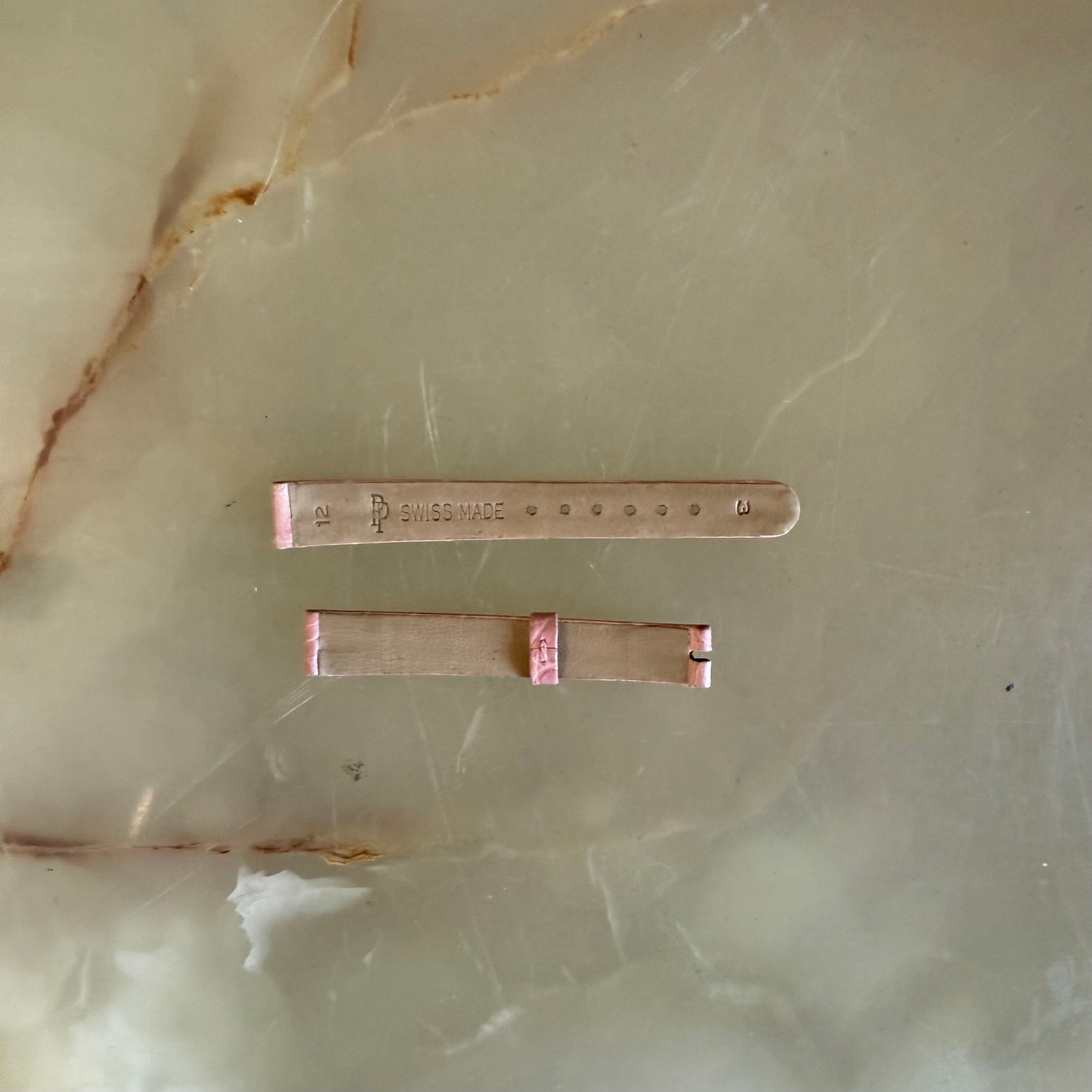 Authentic Patek Philippe Pink Crocodile Watch Strap Band 12mm