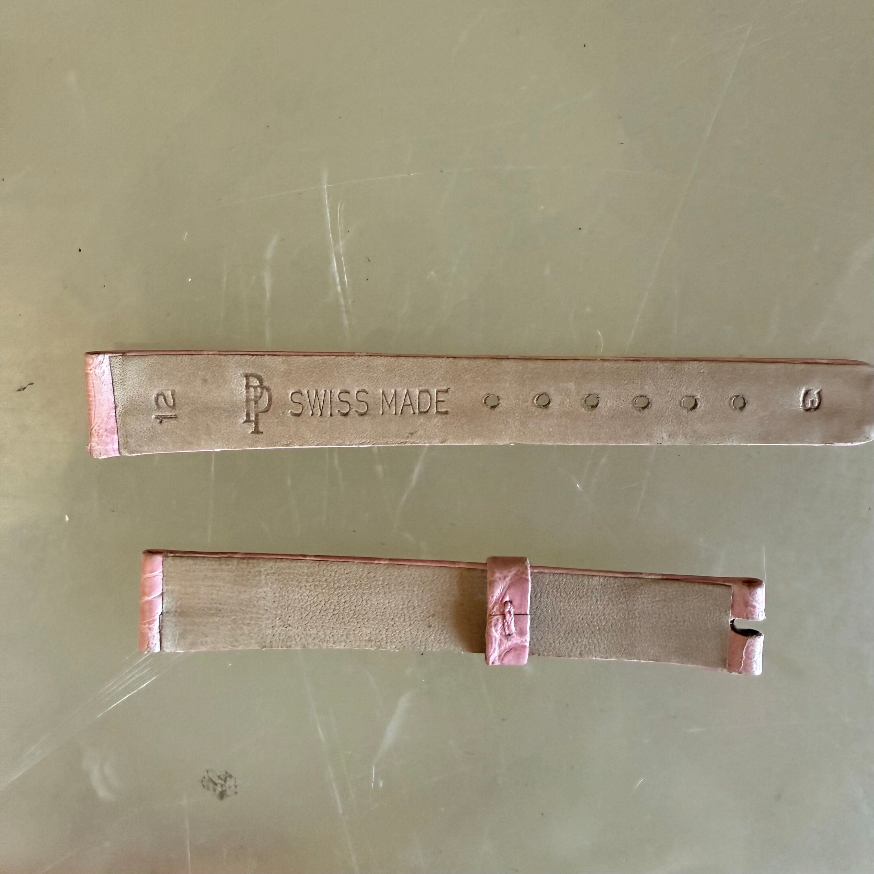 Authentic Patek Philippe Pink Crocodile Watch Strap Band 12mm