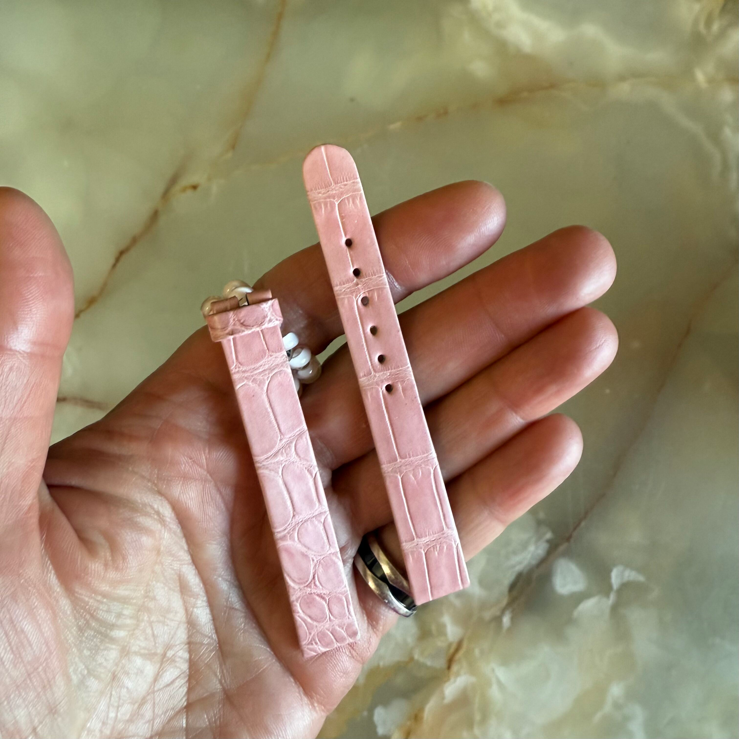 Authentic Patek Philippe Pink Crocodile Watch Strap Band 12mm