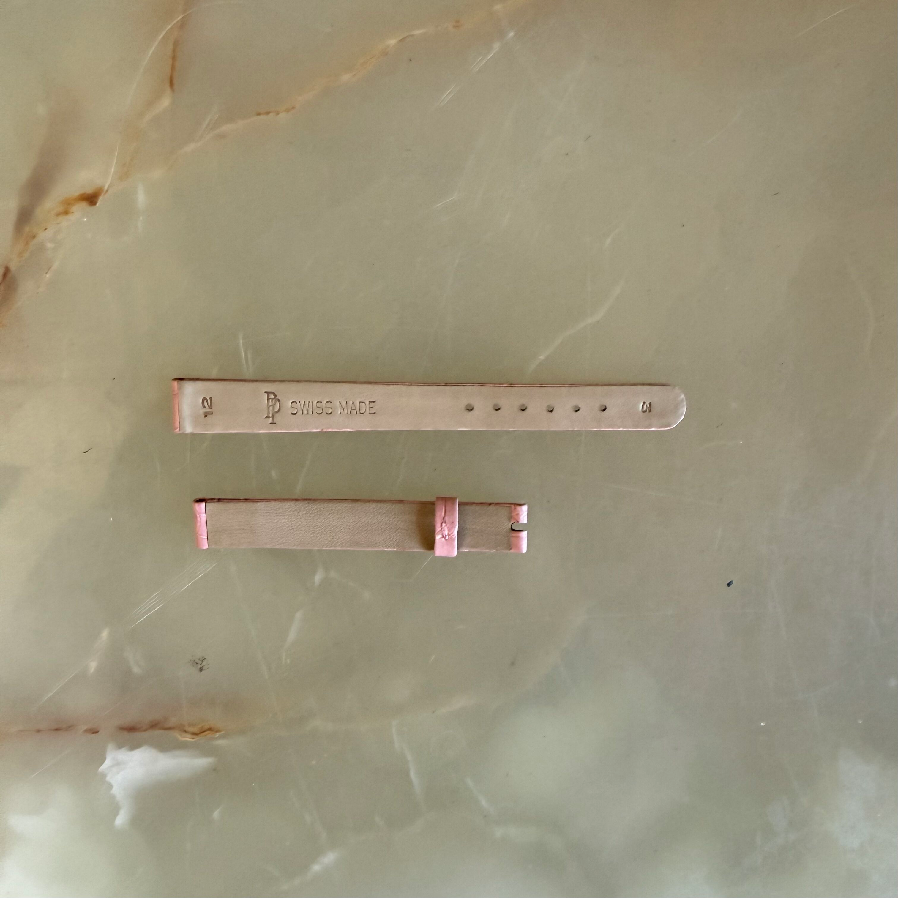 Authentic Patek Philippe Pink Alligator Watch Strap Band 12mm