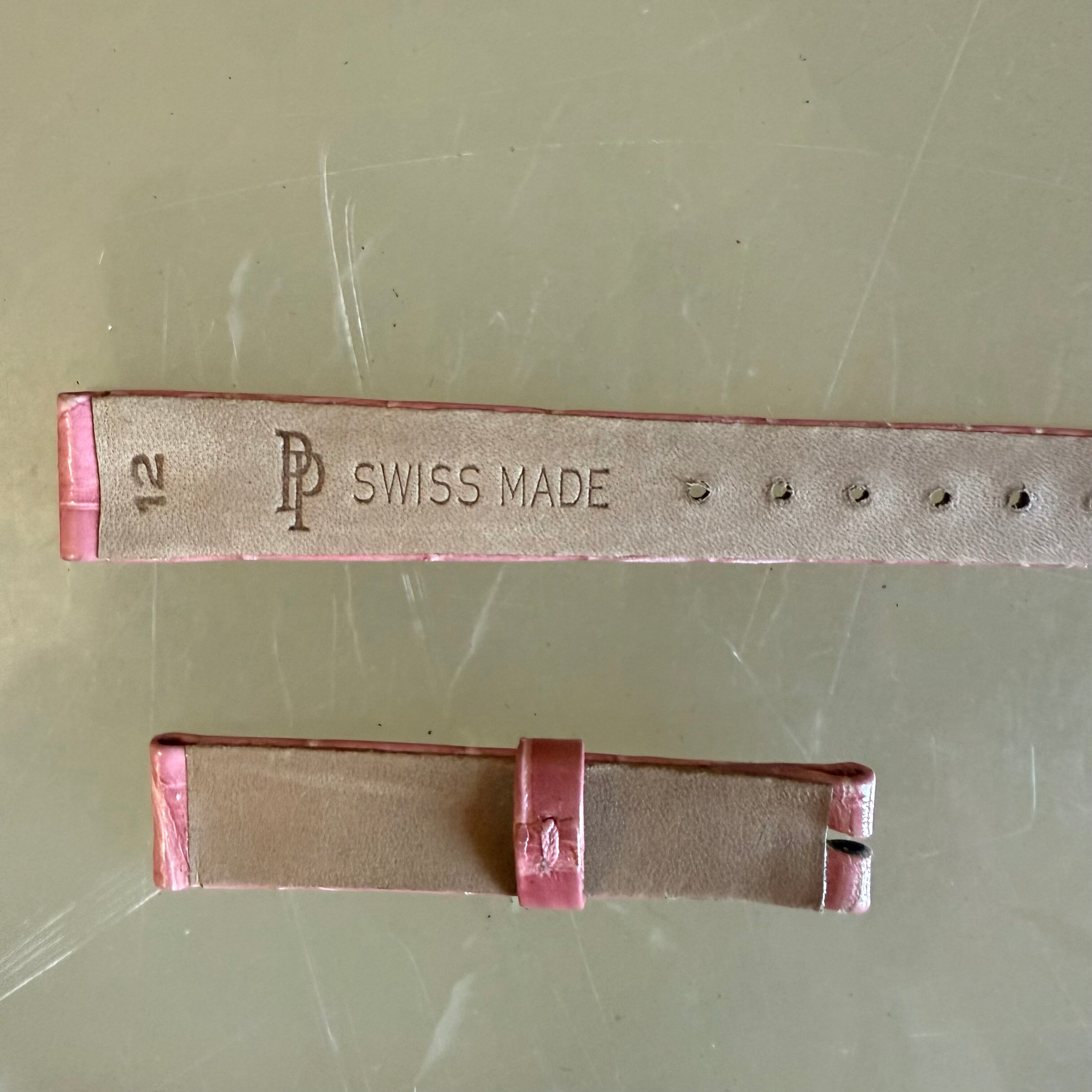 Authentic Patek Philippe Dark Pink Alligator Watch Strap Band 12mm
