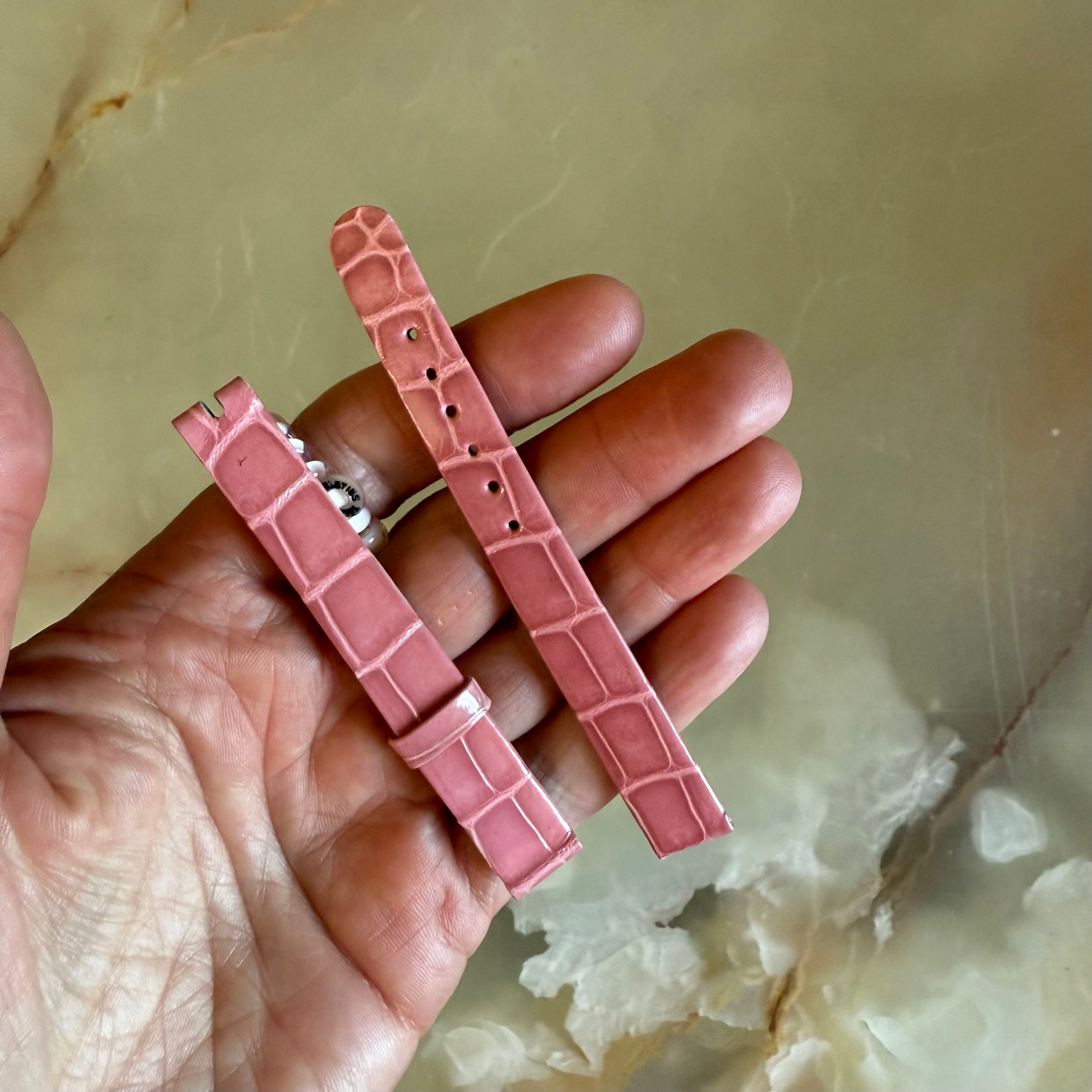 Authentic Patek Philippe Dark Pink Crocodile Watch Strap Band 12mm