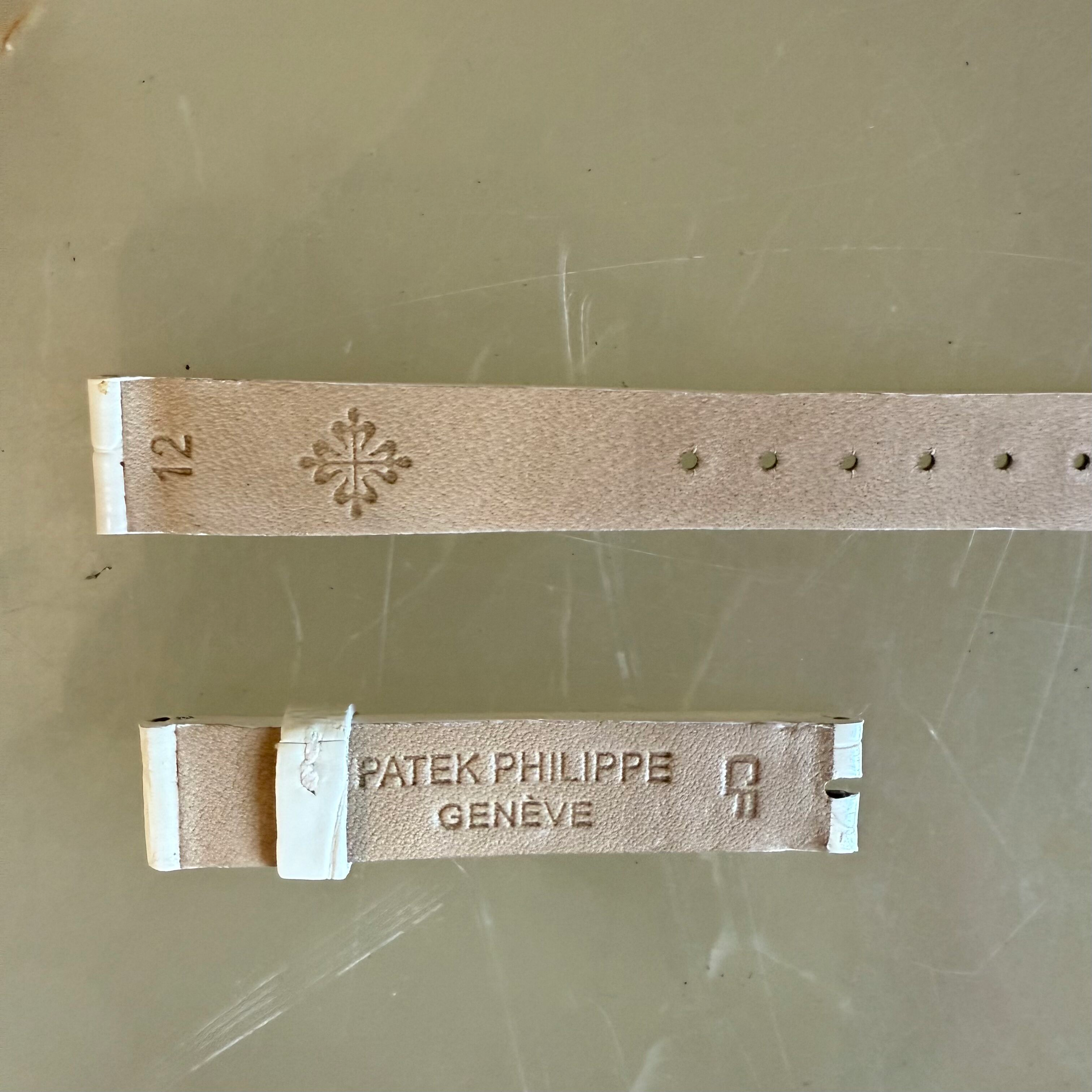 Authentic Patek Philippe White Crocodile Watch Strap Band 12mm