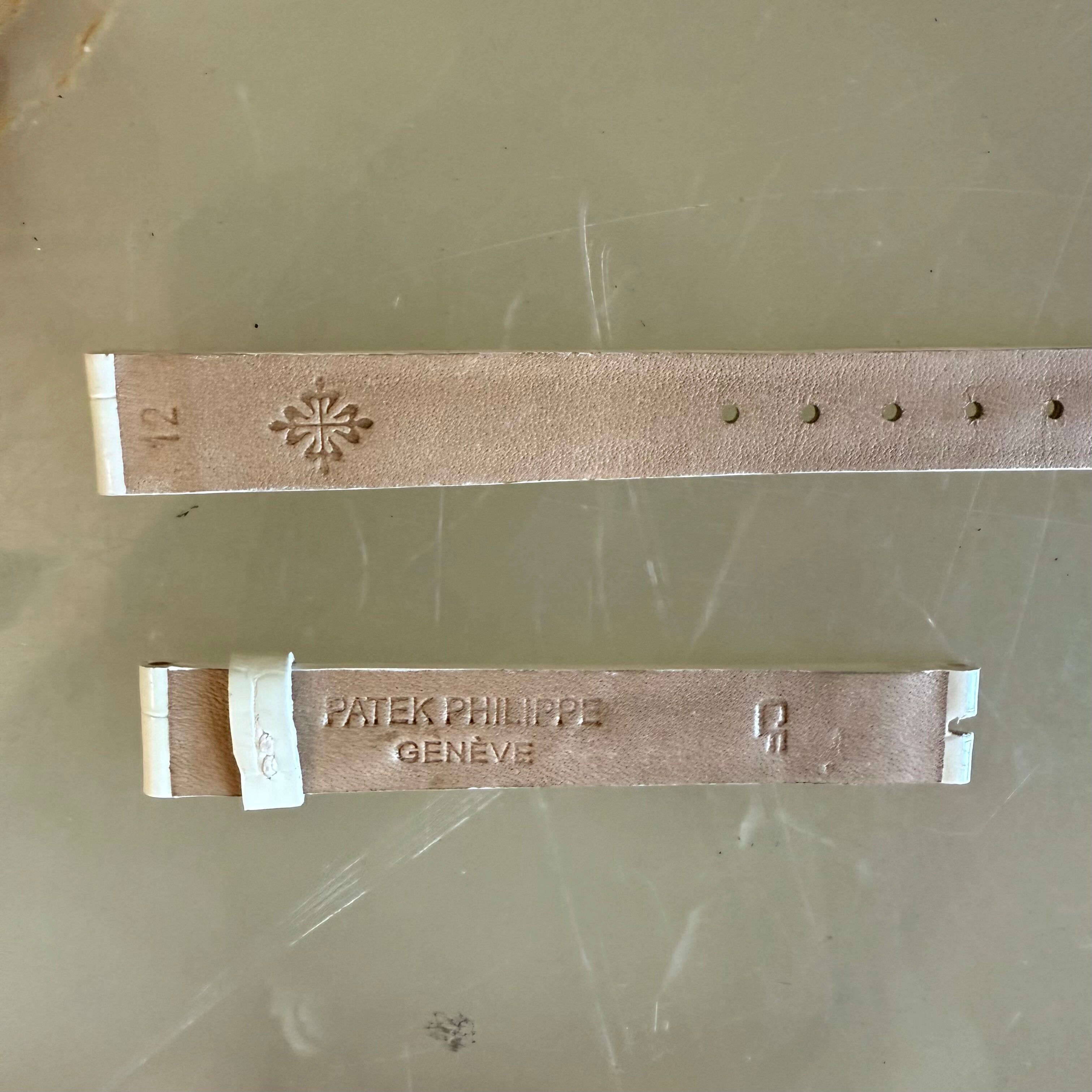 Authentic Patek Philippe White Alligator Watch Strap Band 12mm