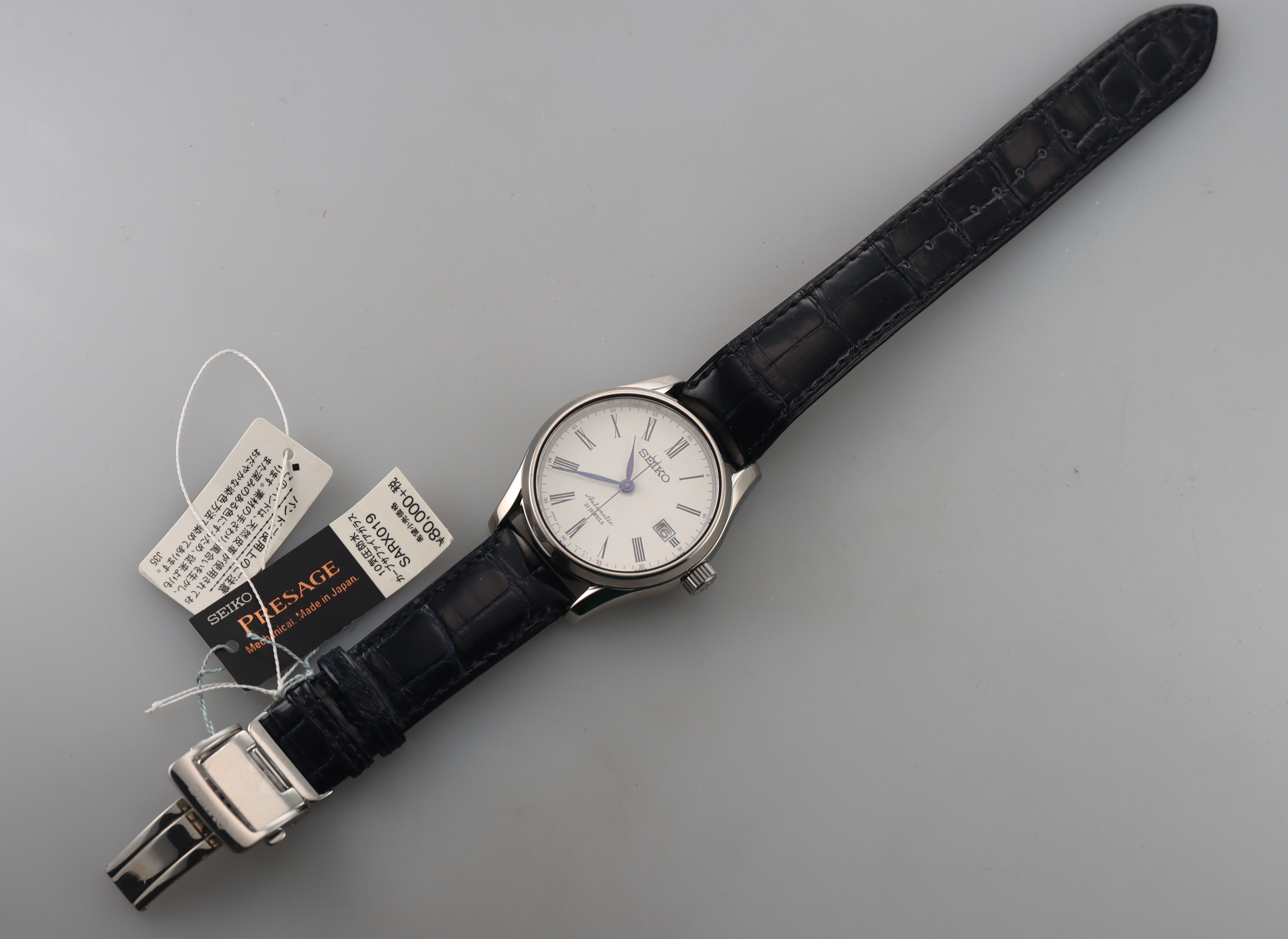 Seiko Presage Roman White Dial Automatic Men's Watch SARX019