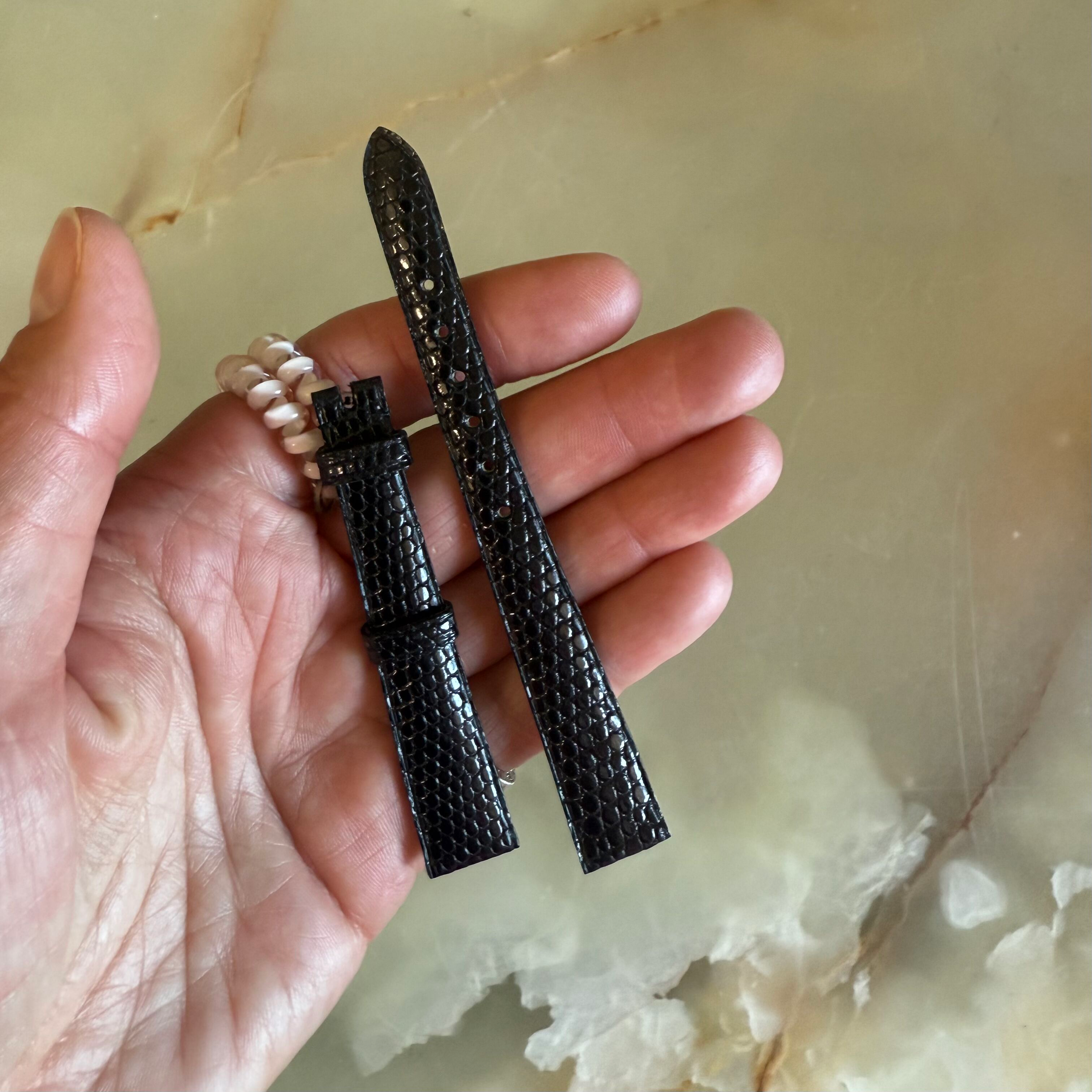 Authentic Patek Philippe Black Lizard Watch Strap Band 14mm