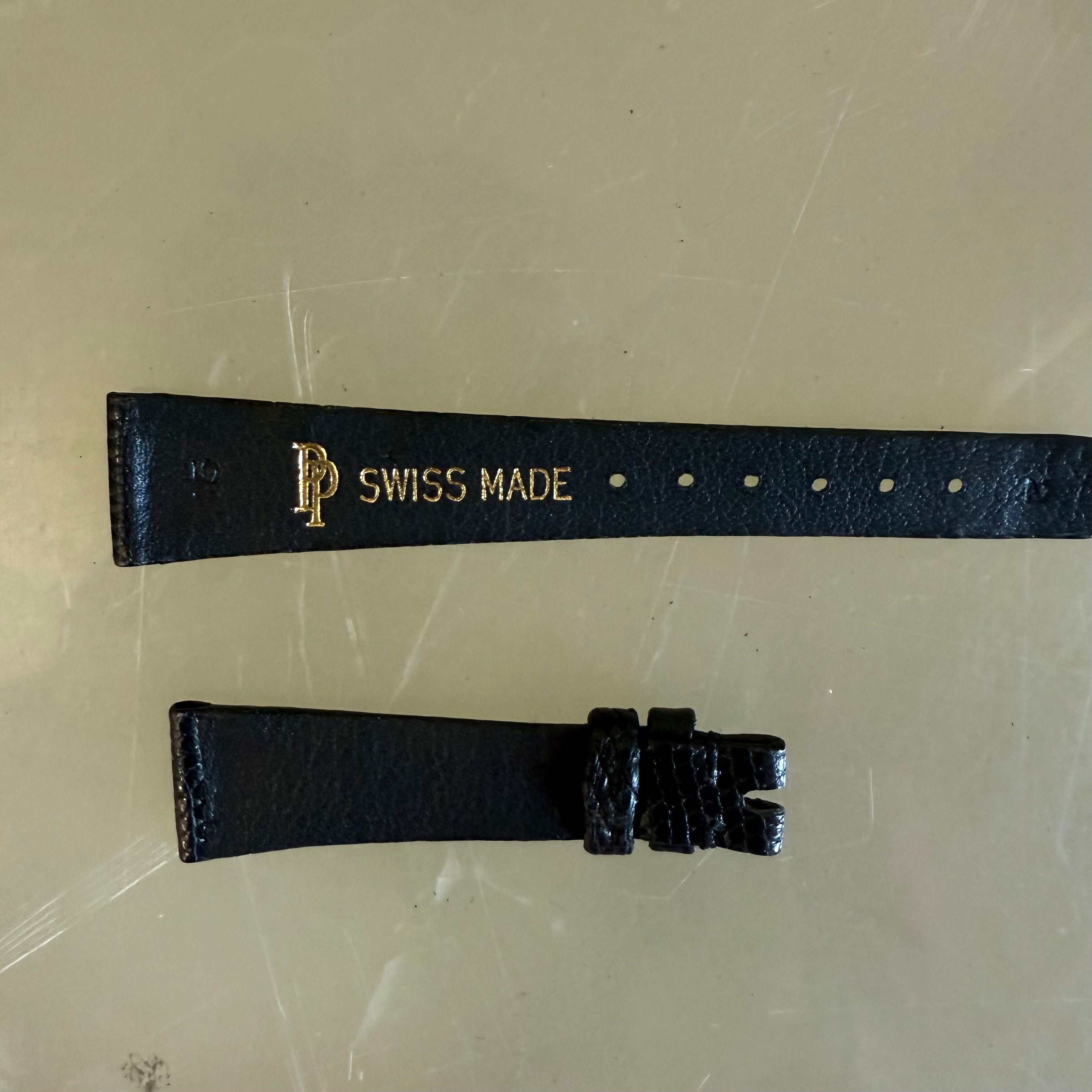 Authentic Patek Philippe Black Lizard Watch Strap Band 15mm