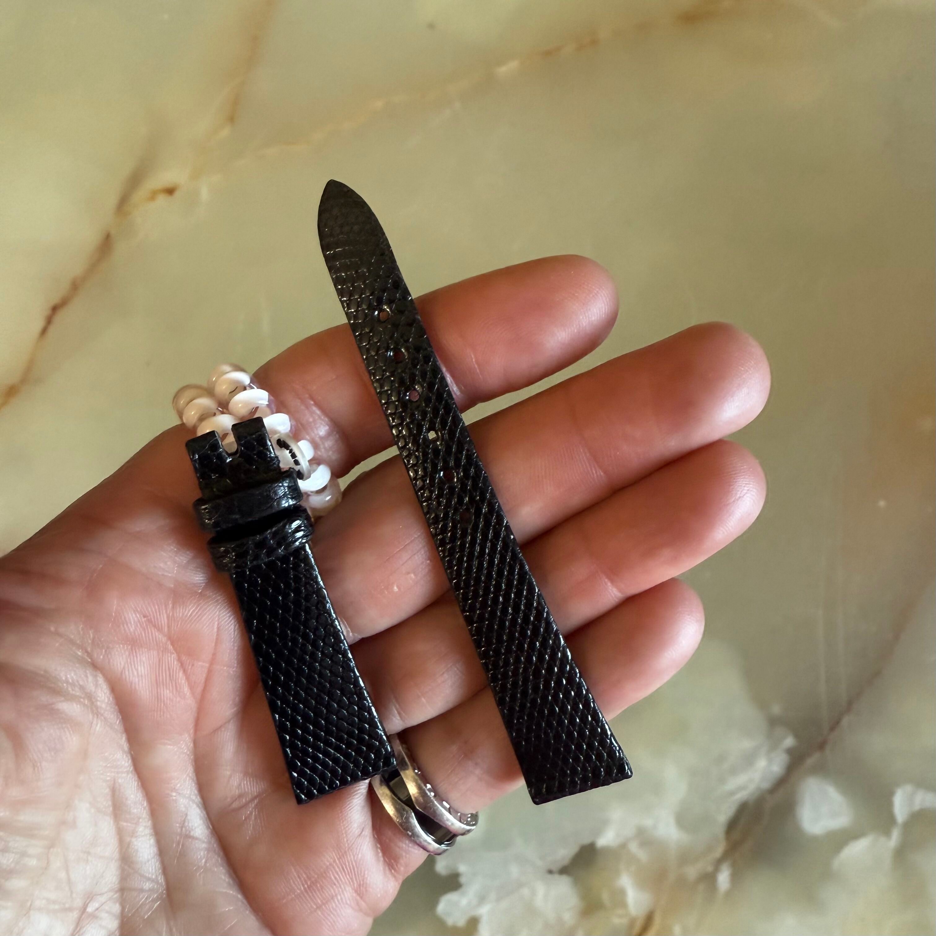Authentic Patek Philippe Black Lizard Watch Strap Band 15mm