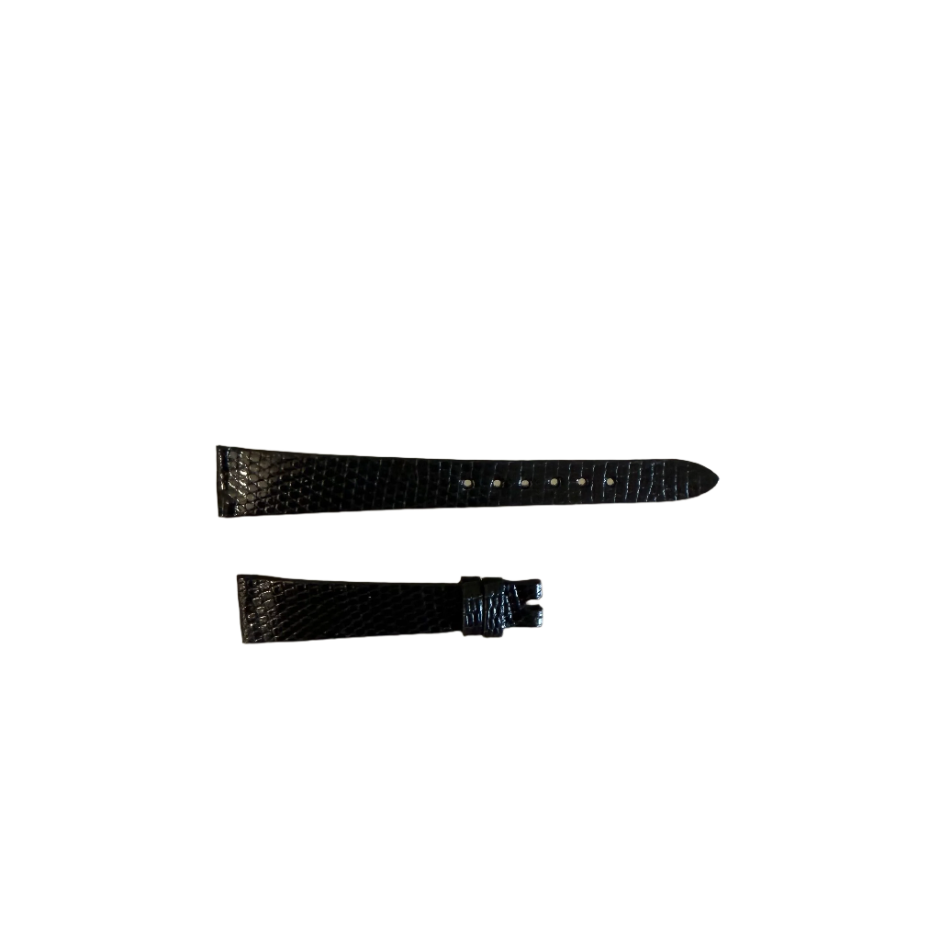 Authentic Patek Philippe Shiny Black Lizard Watch Strap Band 15mm