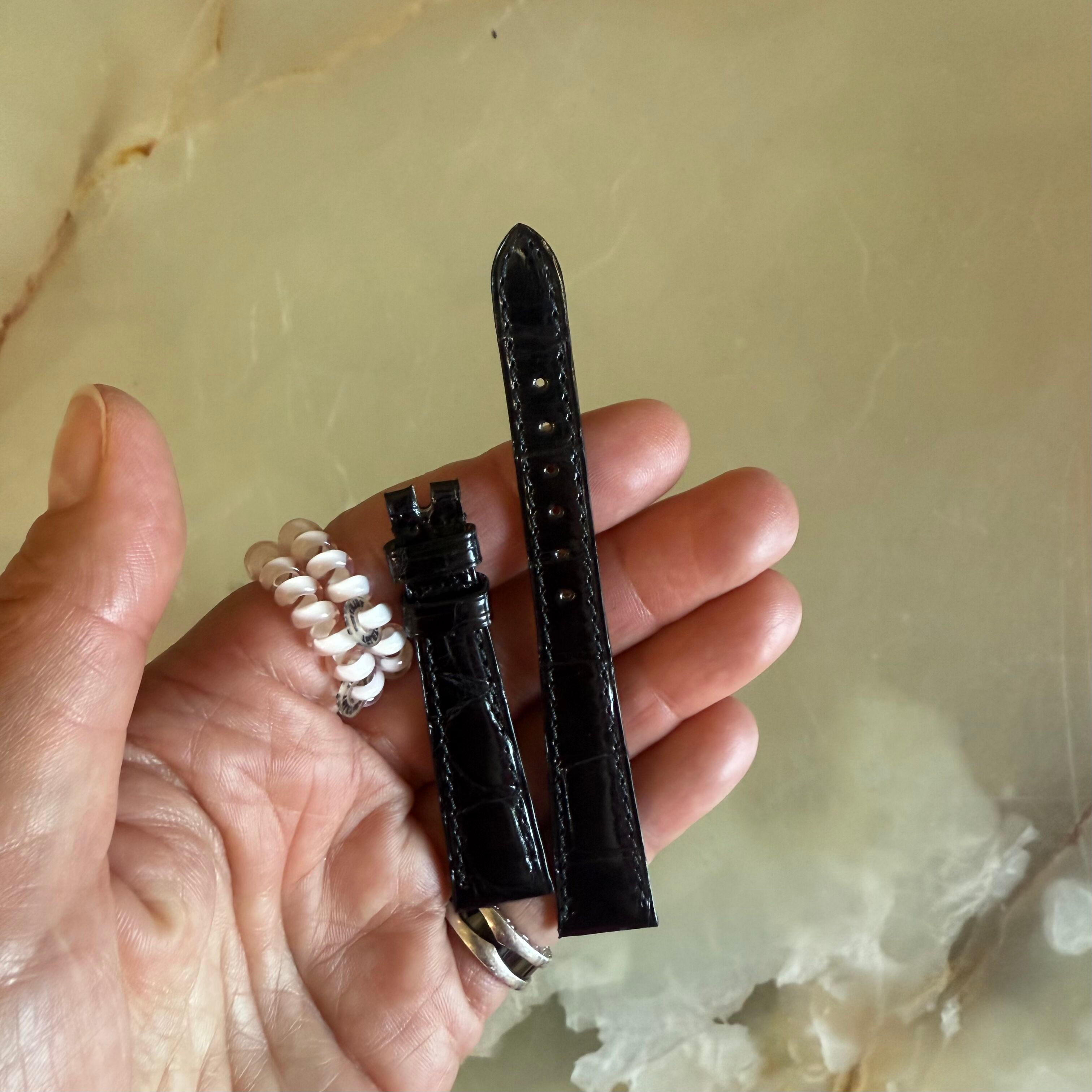 Authentic Patek Philippe Black Crocodile Watch Strap Band 15mm