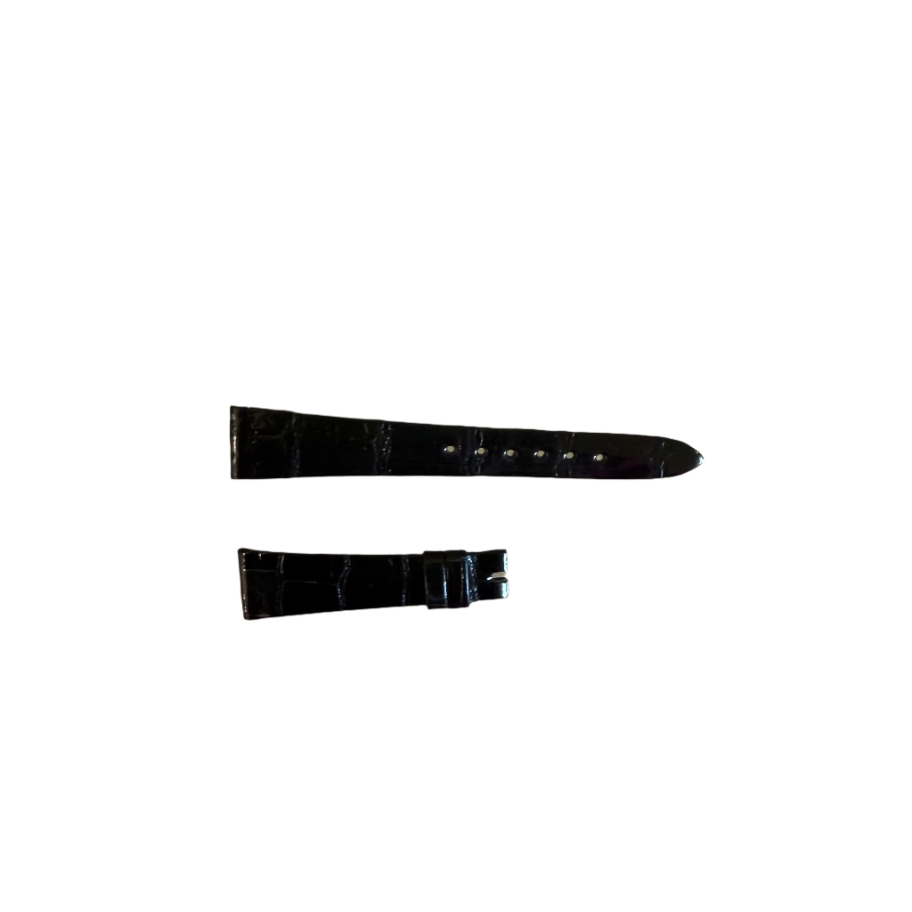 Authentic Patek Philippe Shiny Black Alligator Watch Strap Band 15mm