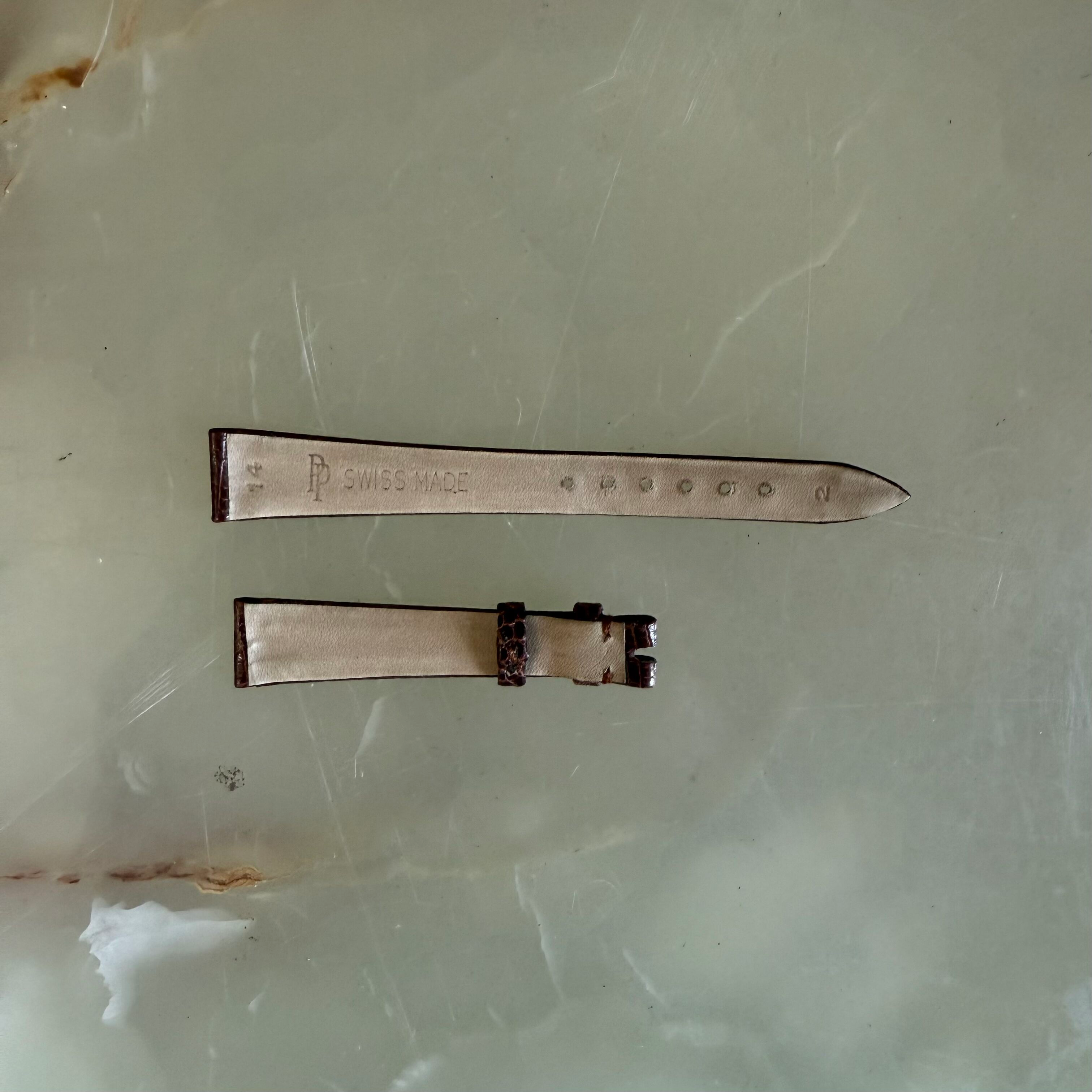 Authentic Patek Philippe Shiny Brown Lizard Watch Strap Band 14mm