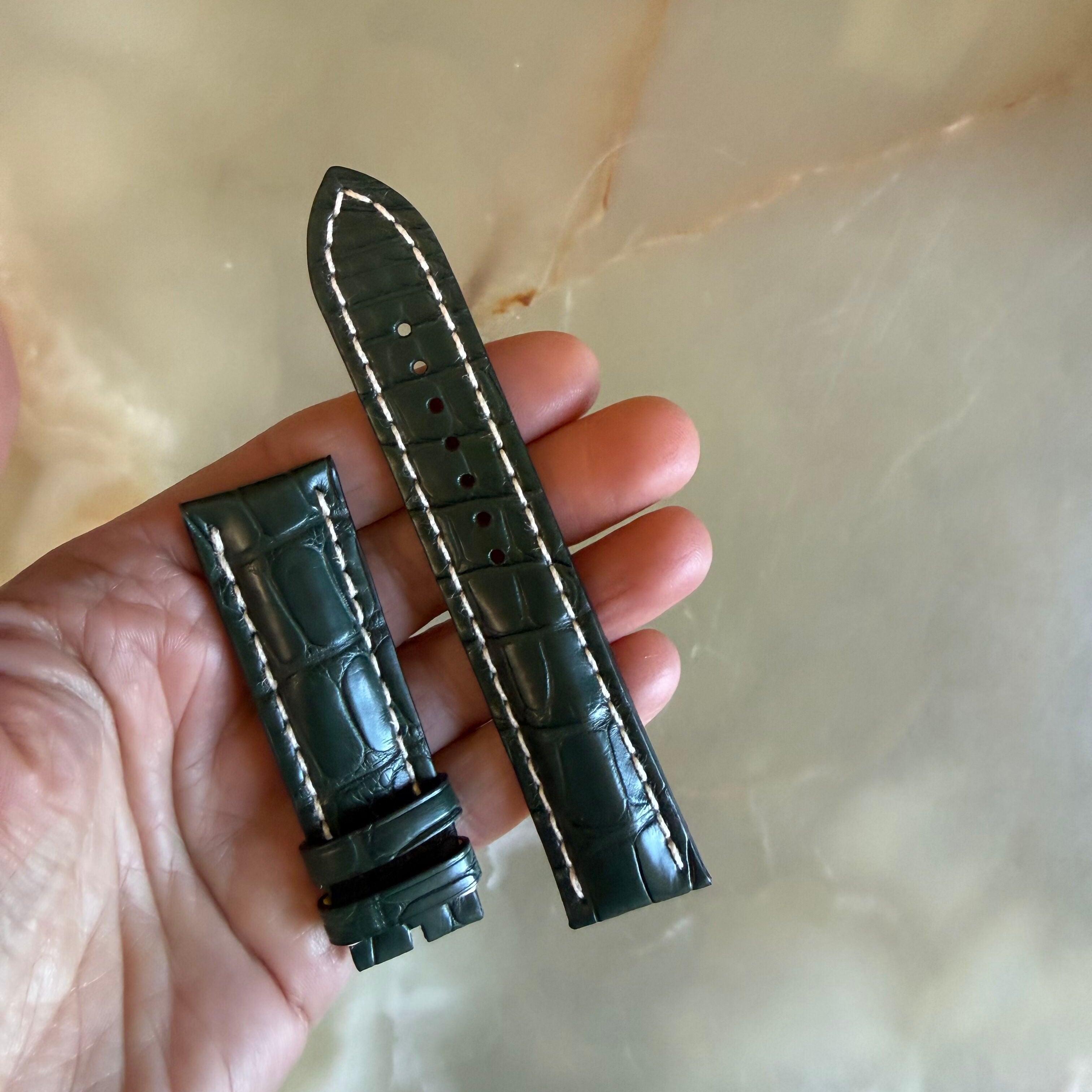 Authentic Breitling Green Crocodile Watch Strap Band 22mm 103OP