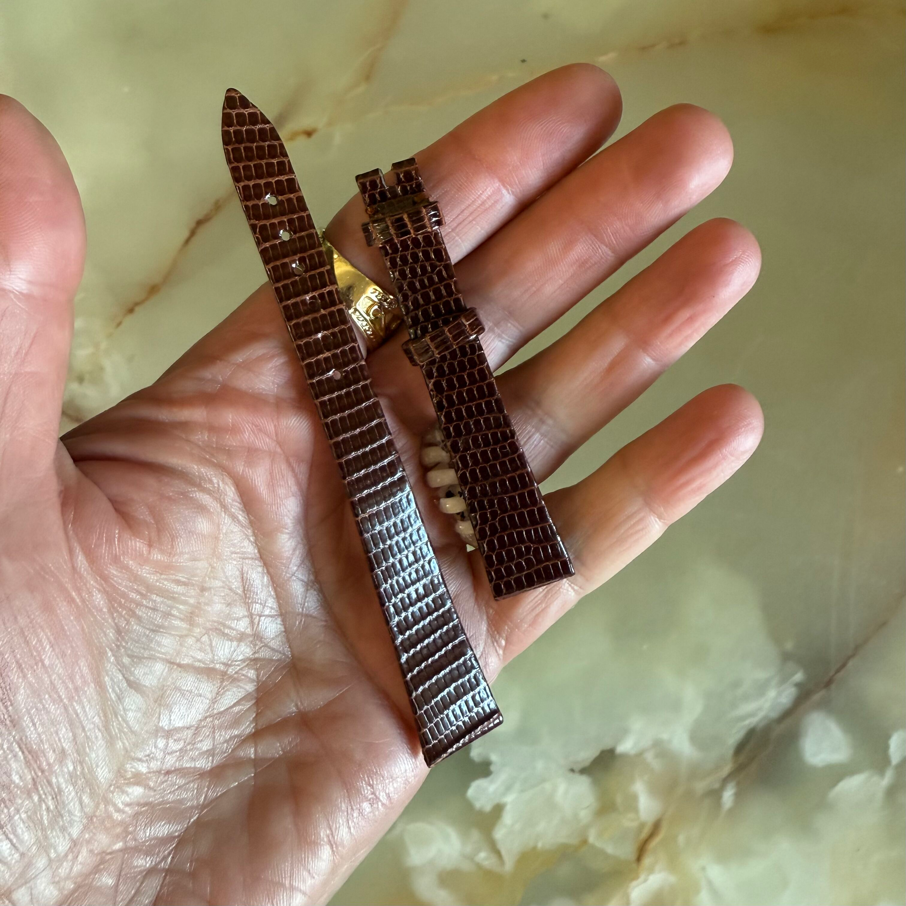 Authentic Patek Philippe Brown Lizard Watch Strap Band 14mm