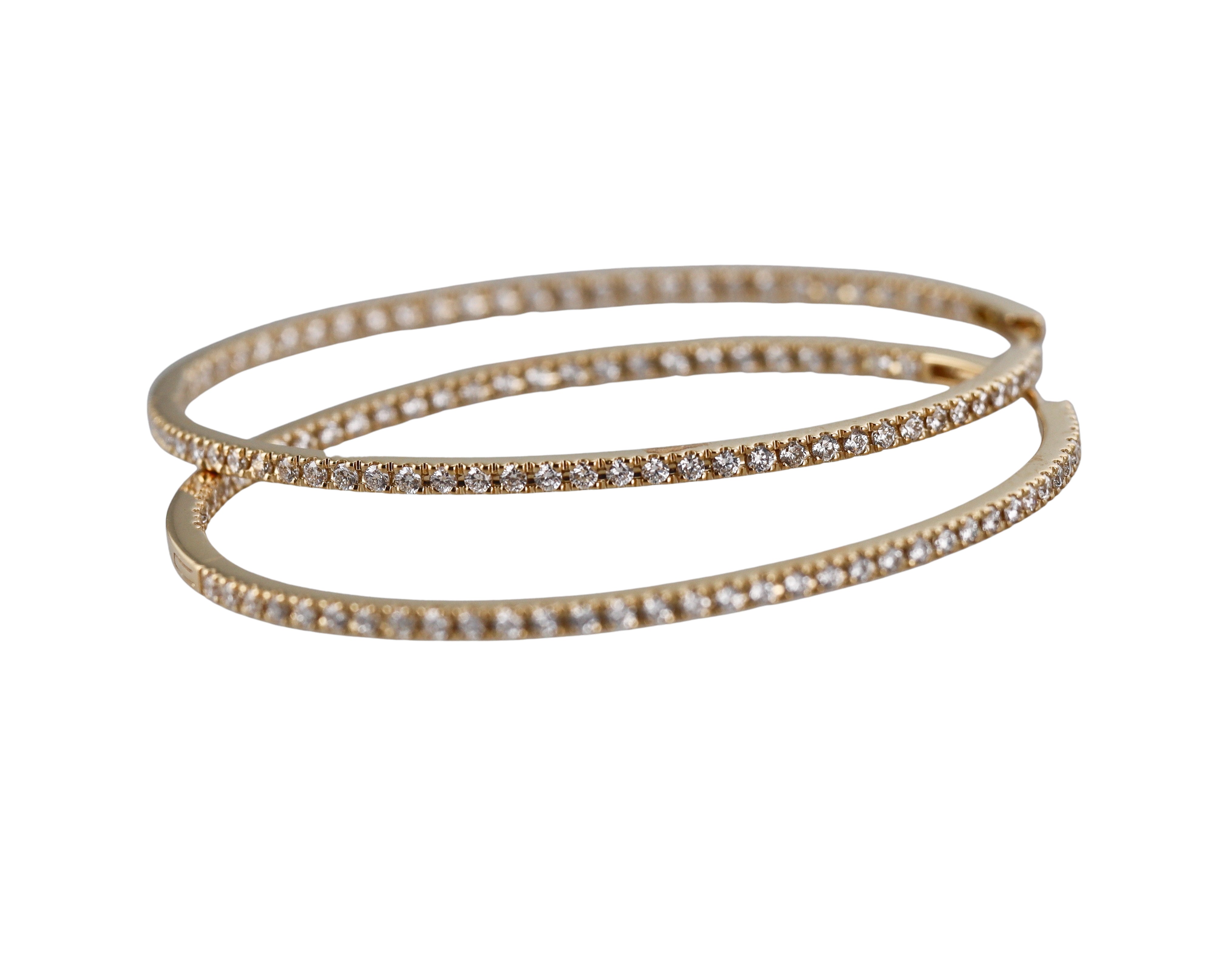 Memoire by Hearts on Fire 18k Gold Diamond Hoops Earrings