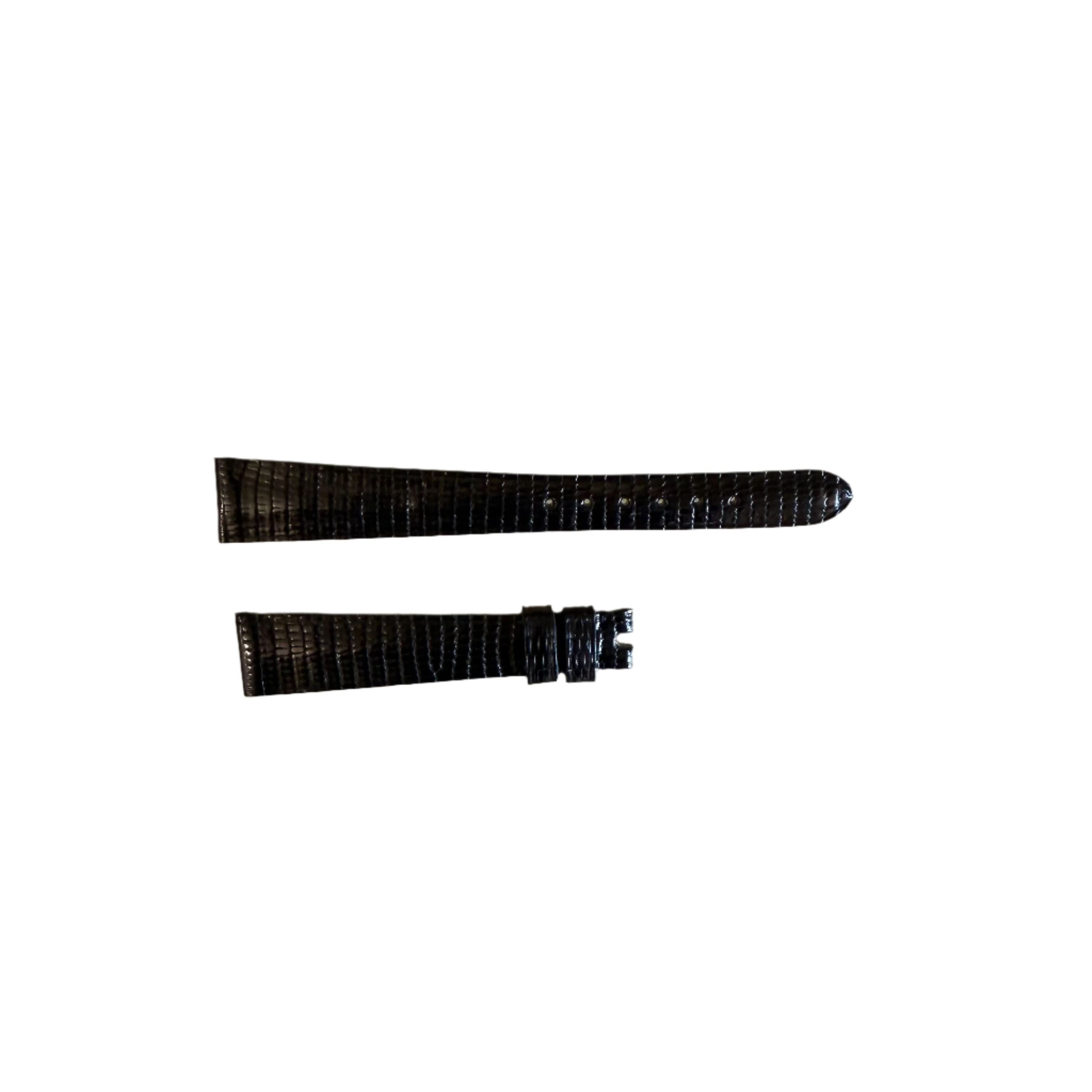 Authentic Patek Philippe Black Shiny Lizard Watch Strap Band 14mm