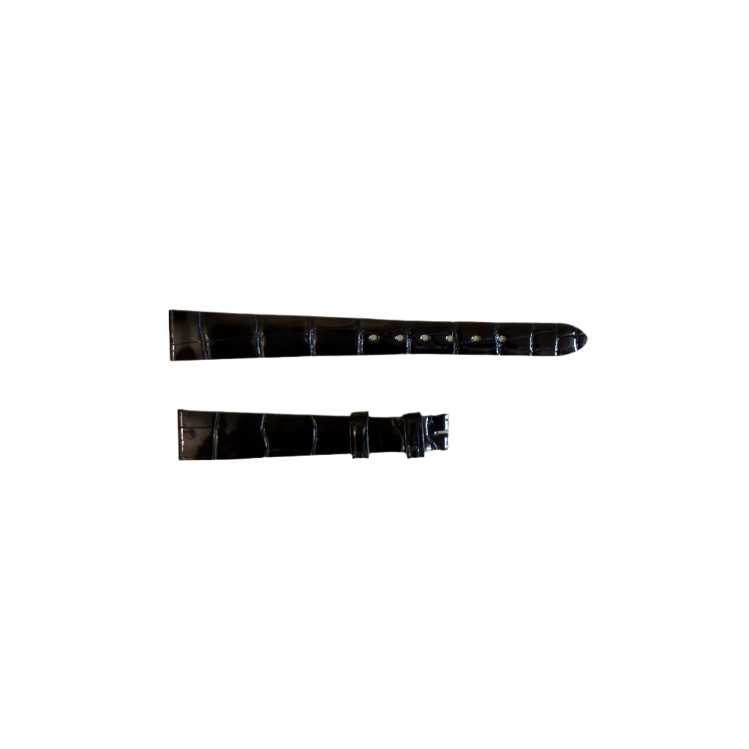 Authentic Patek Philippe Black Shiny Alligator Watch Strap Band 14mm