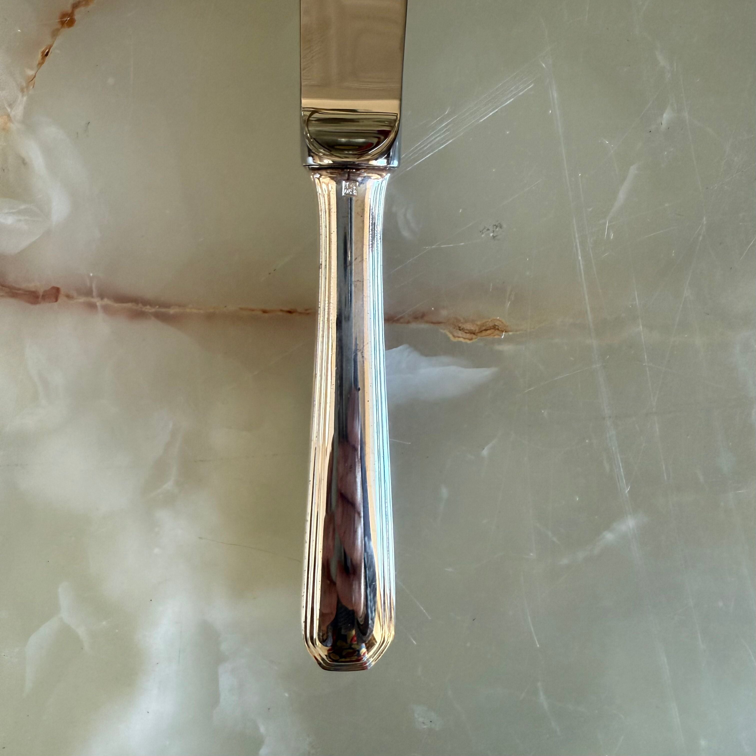 Christofle America Silver Plated Dessert Knife Set of 3