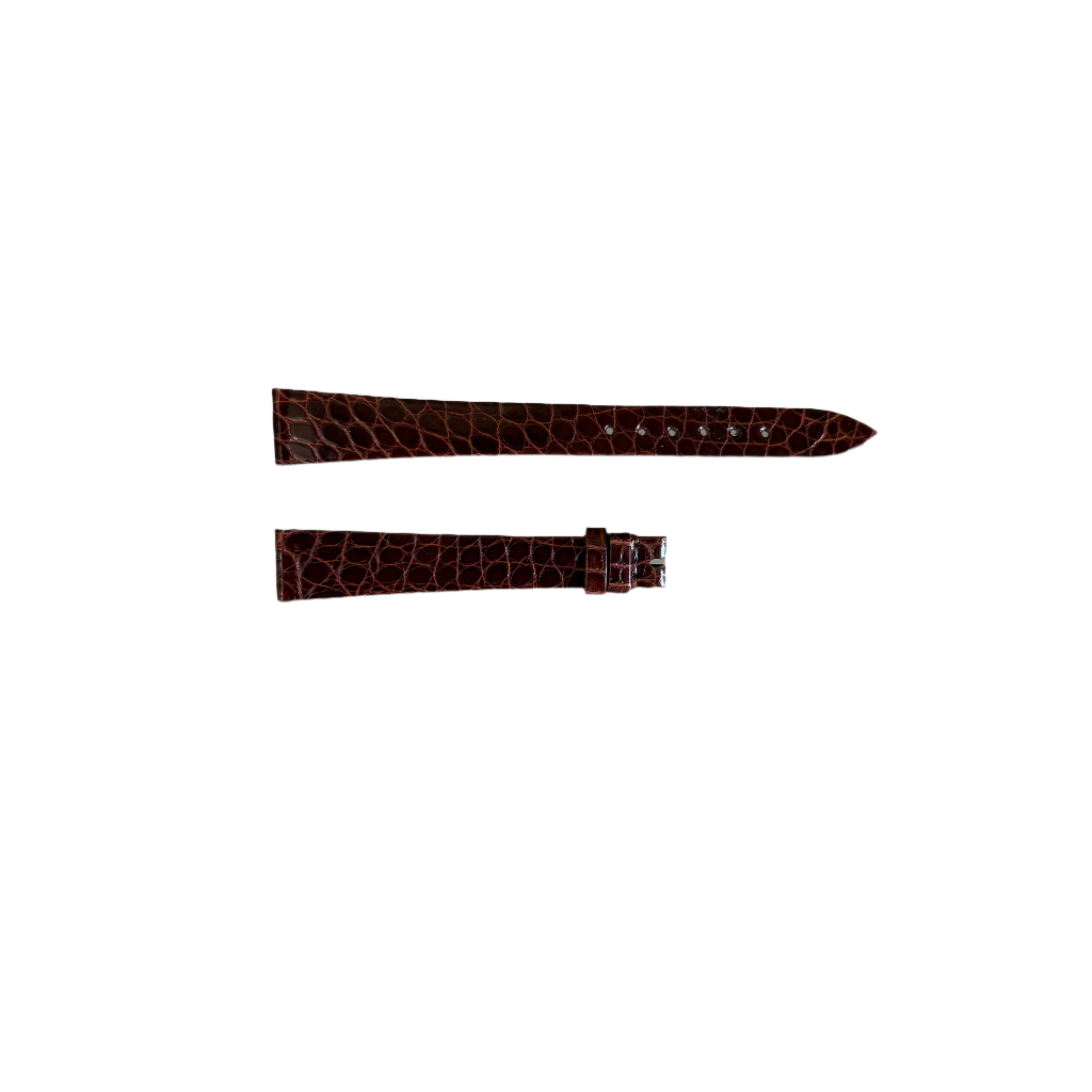 Authentic Patek Philippe Brown Shiny Crocodile Watch Strap Band 14mm