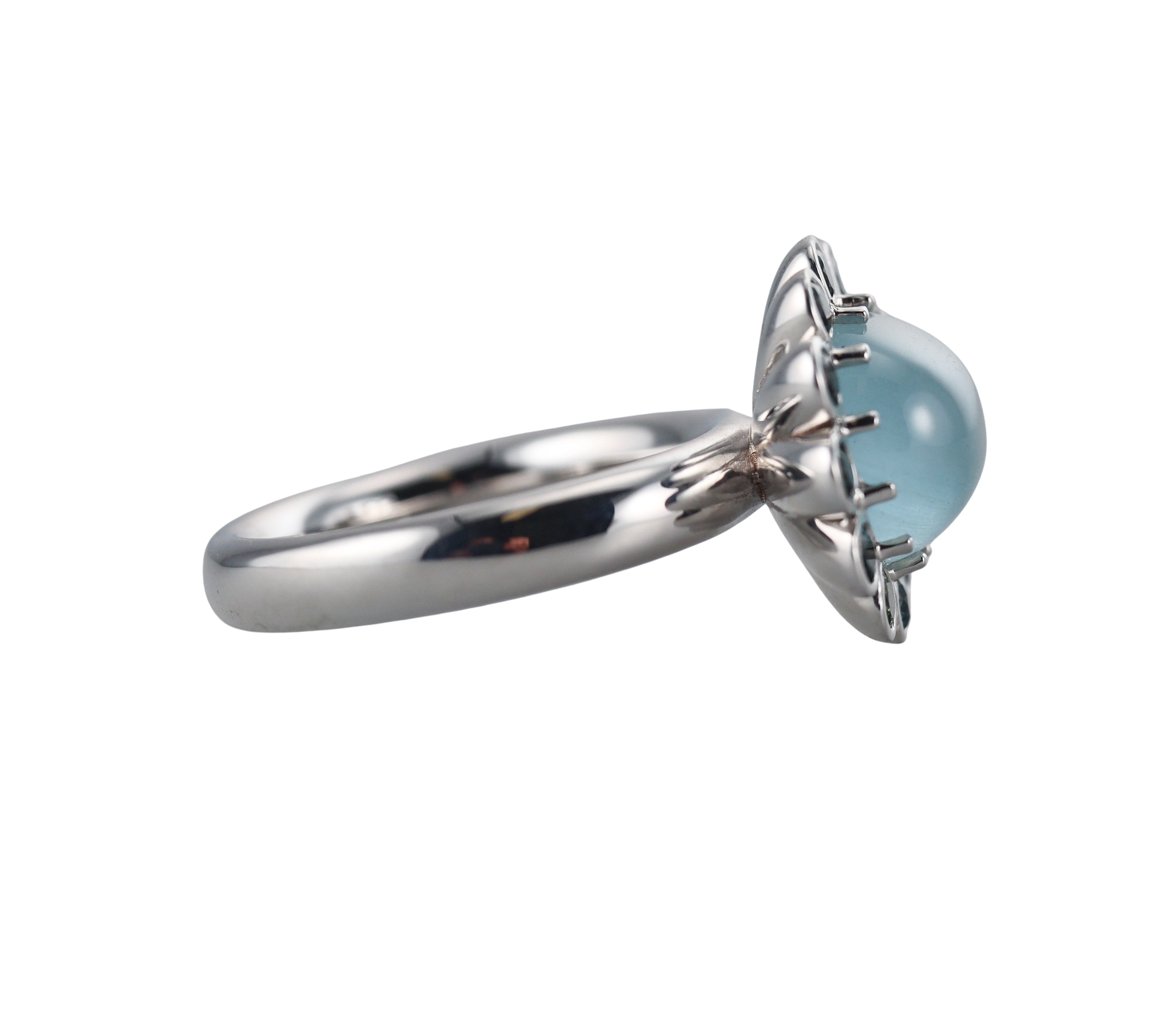 Bucherer 18k White Gold 5.5ct. Aquamarine Ring