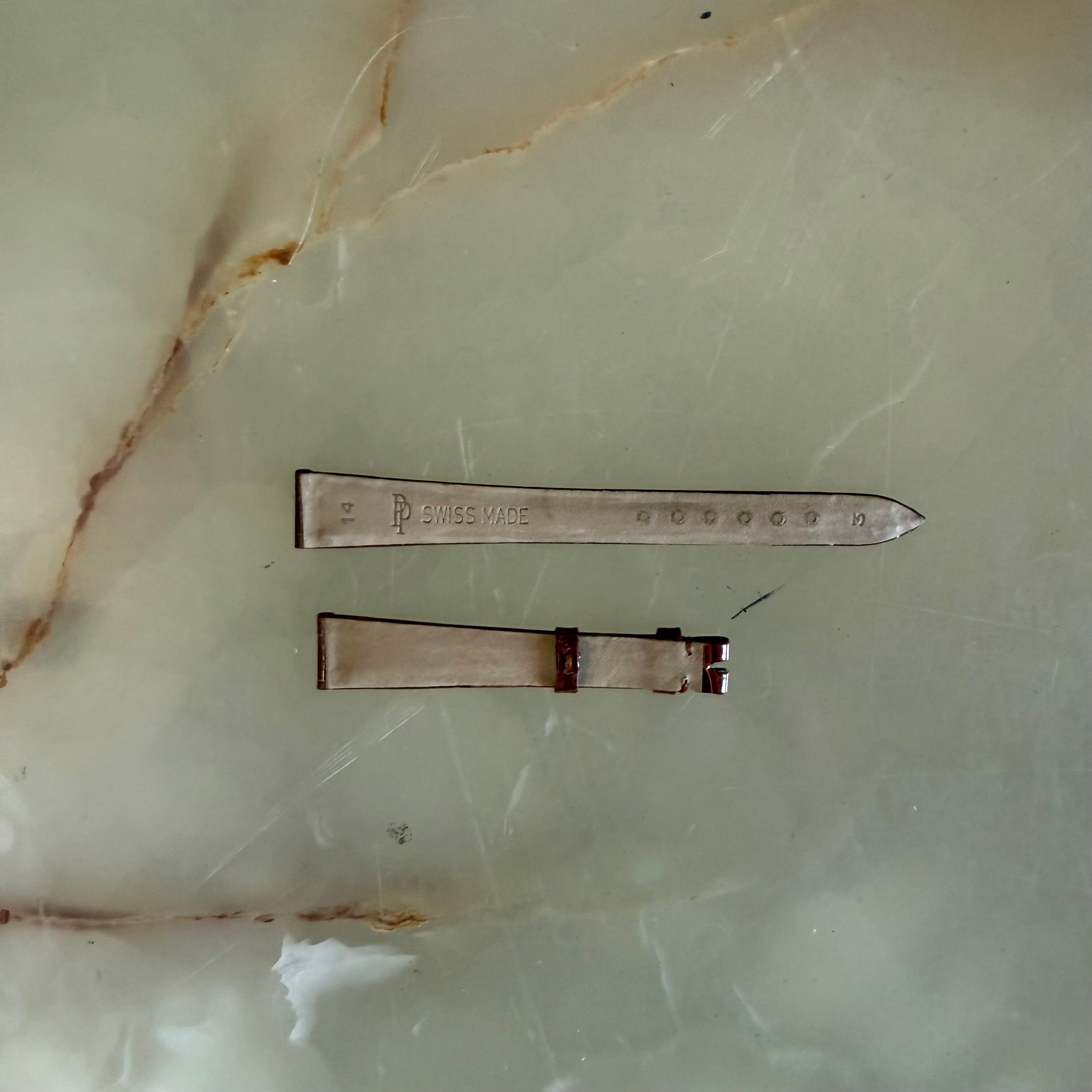 Authentic Patek Philippe Brown Crocodile Watch Strap Band 14mm