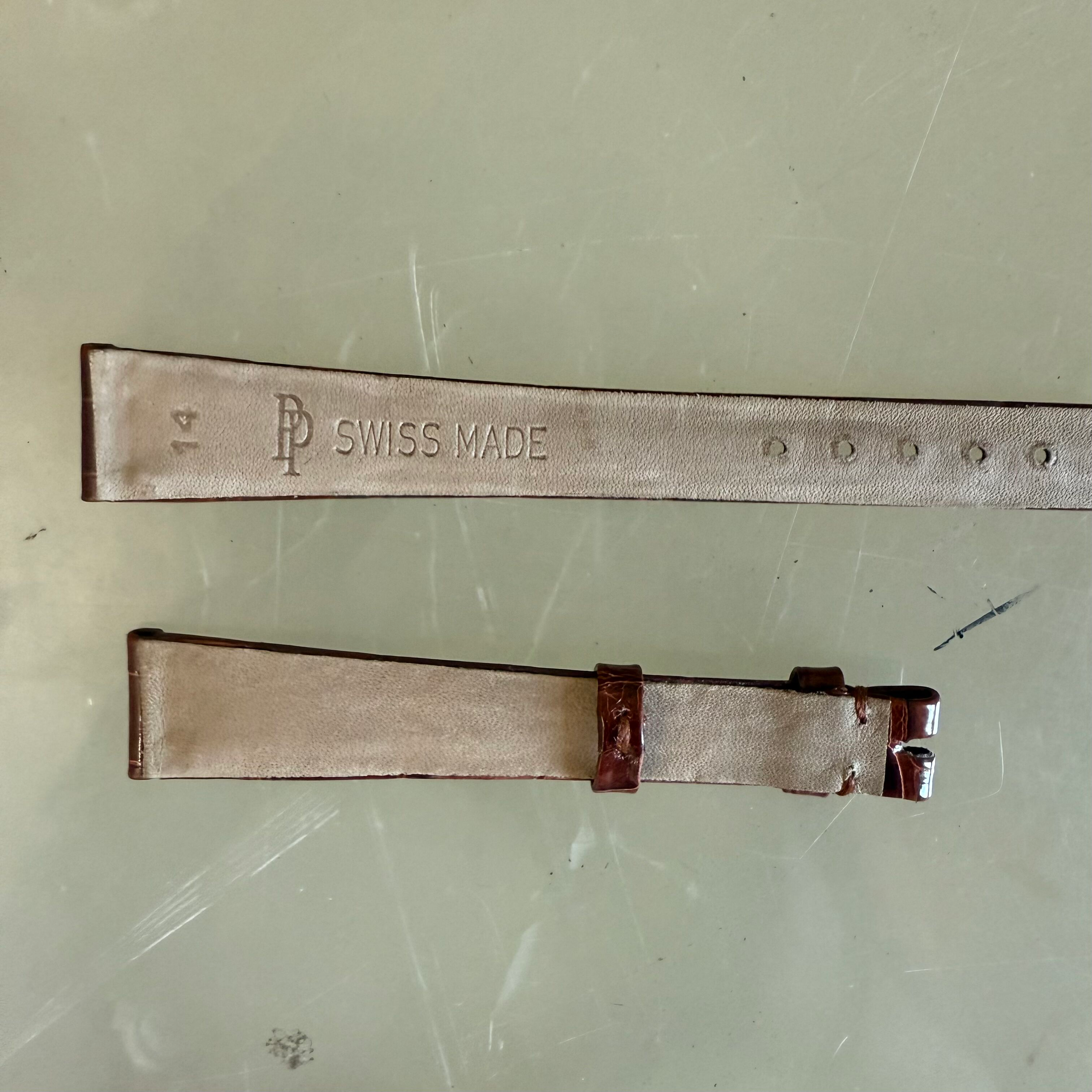 Authentic Patek Philippe Brown Crocodile Watch Strap Band 14mm