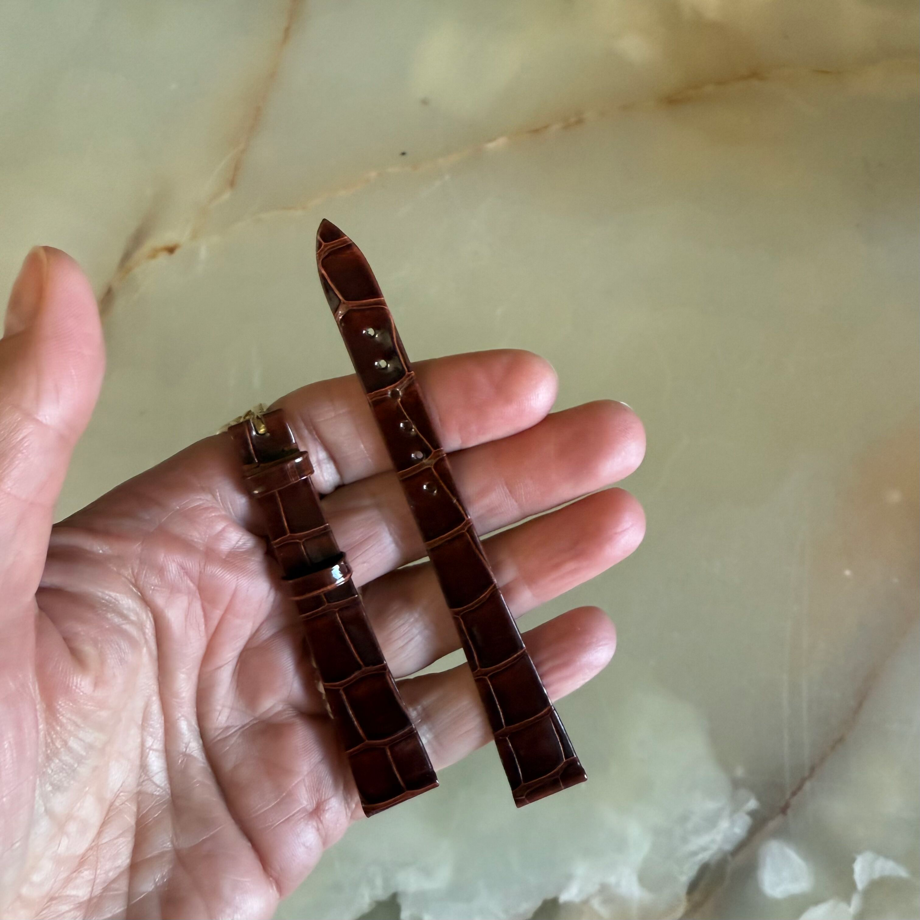 Authentic Patek Philippe Brown Crocodile Watch Strap Band 14mm