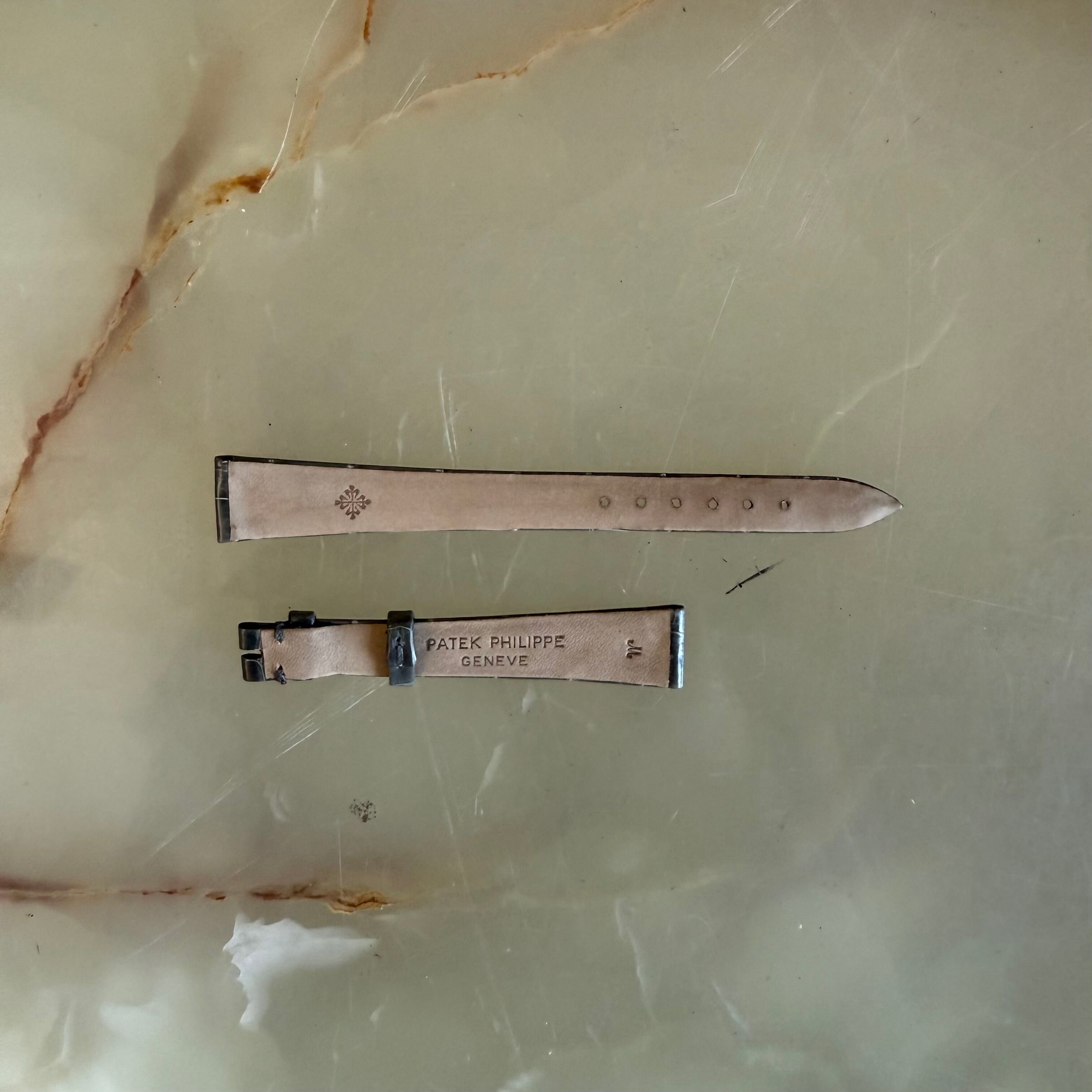 Authentic Patek Philippe Grey Alligator Watch Strap Band 14mm