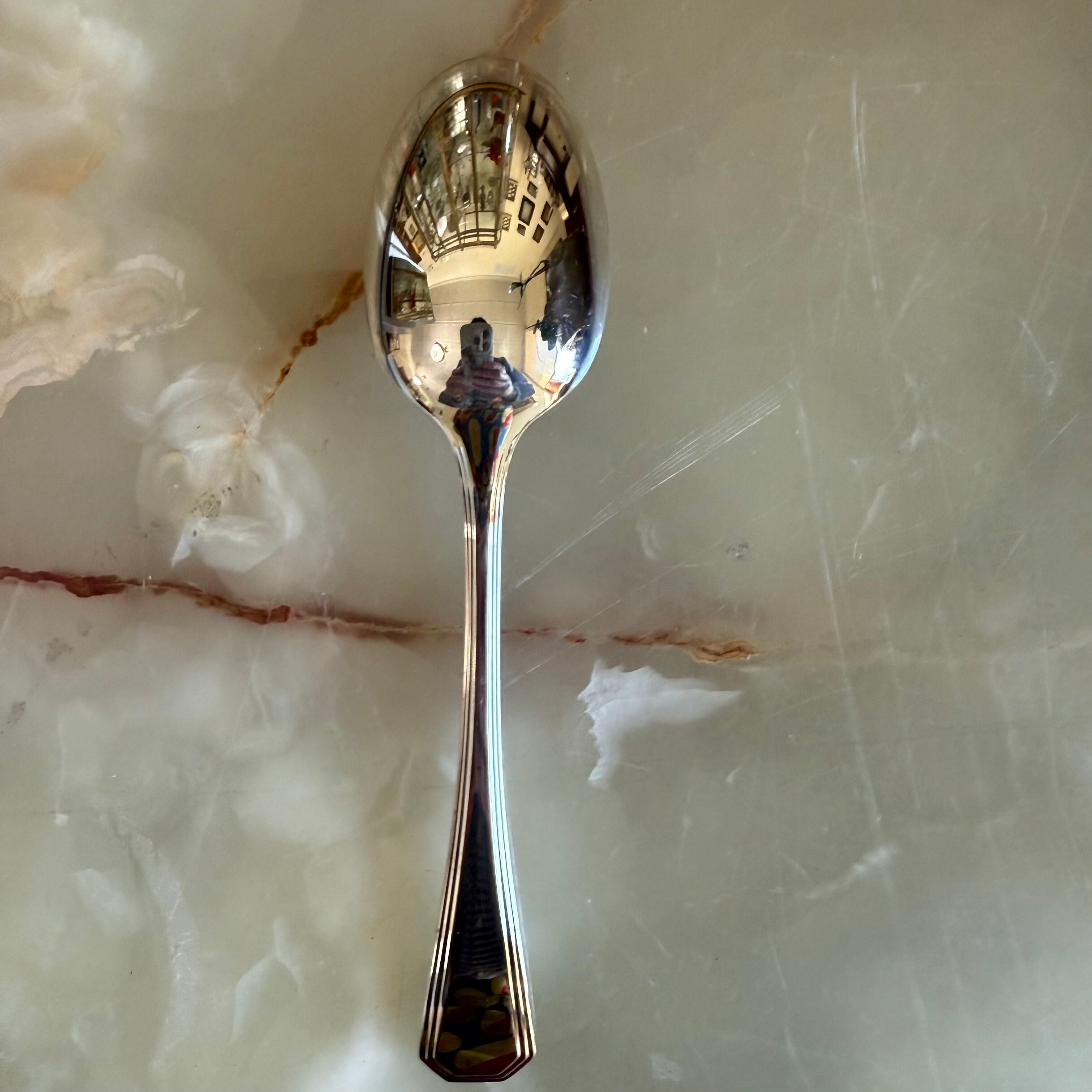 Christofle America Silver Plated Dessert Place Soup Spoon