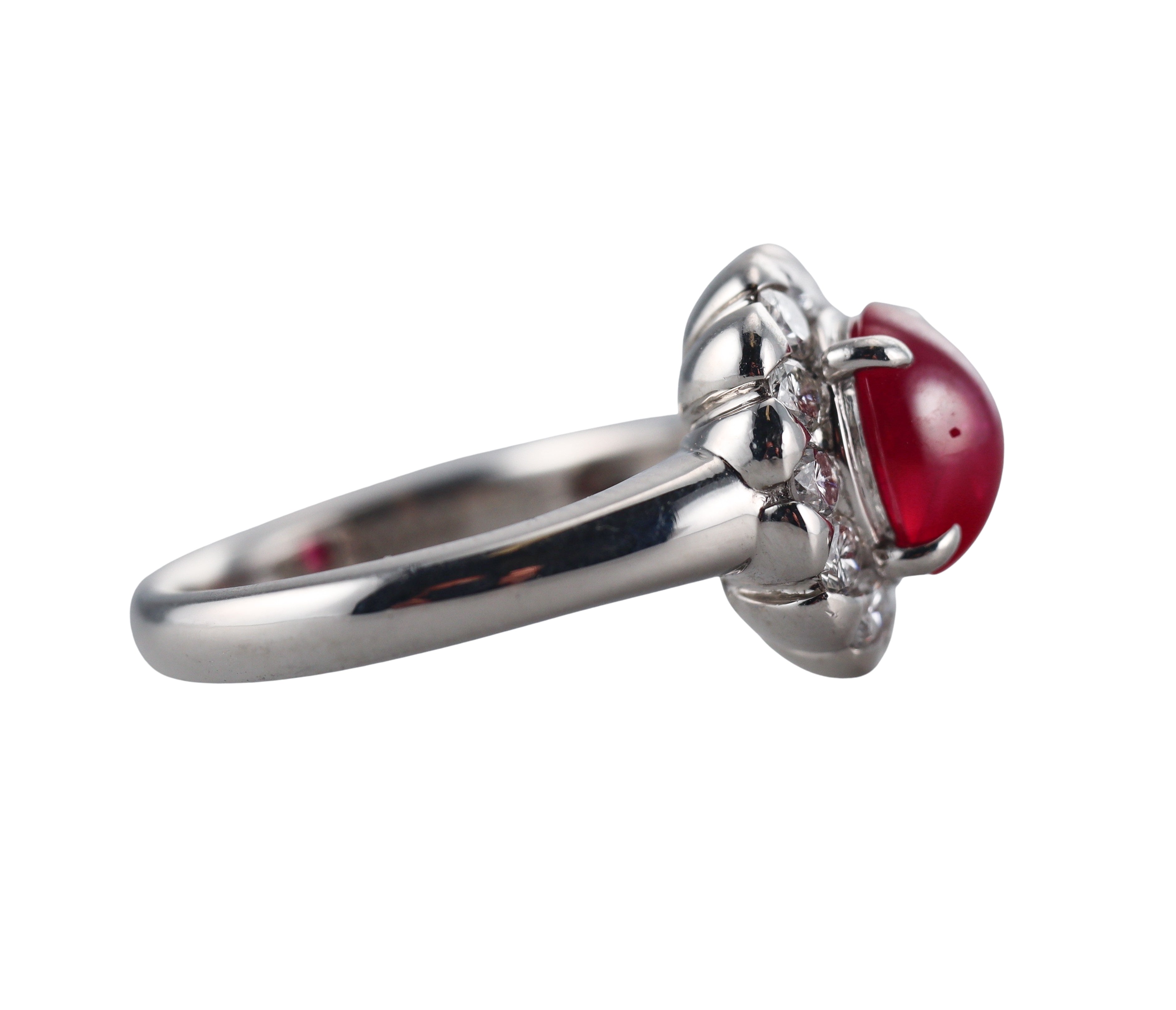 Platinum 2.15ct Ruby Diamond Ring