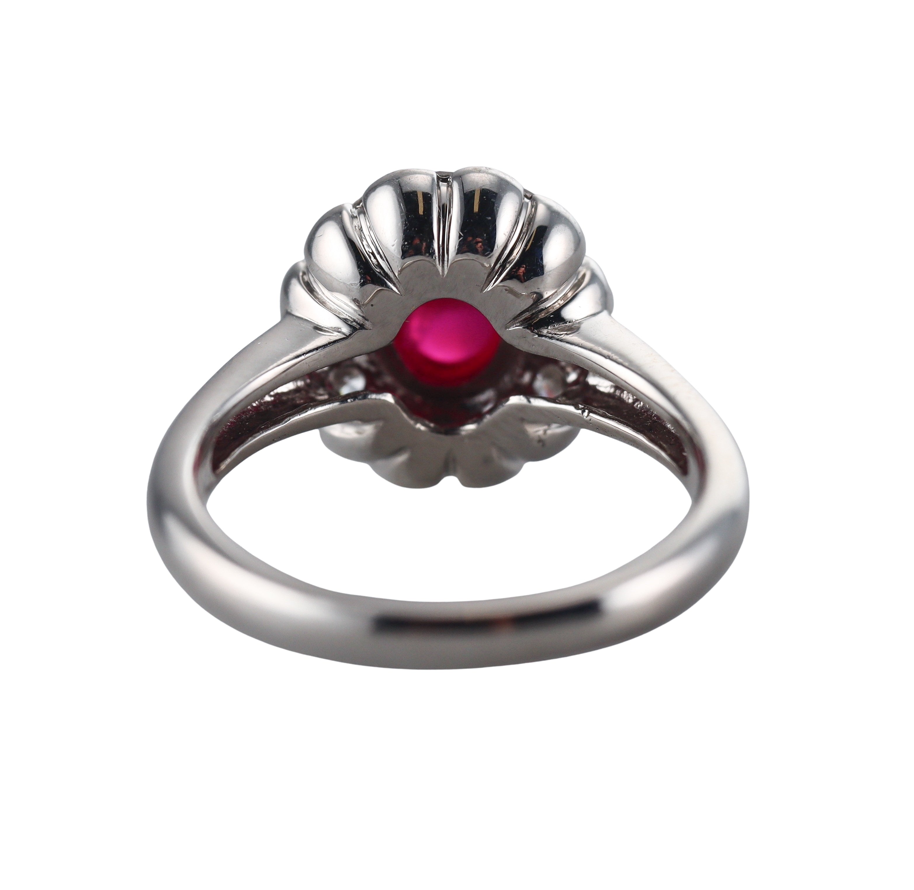 Platinum 2.15ct Ruby Diamond Ring