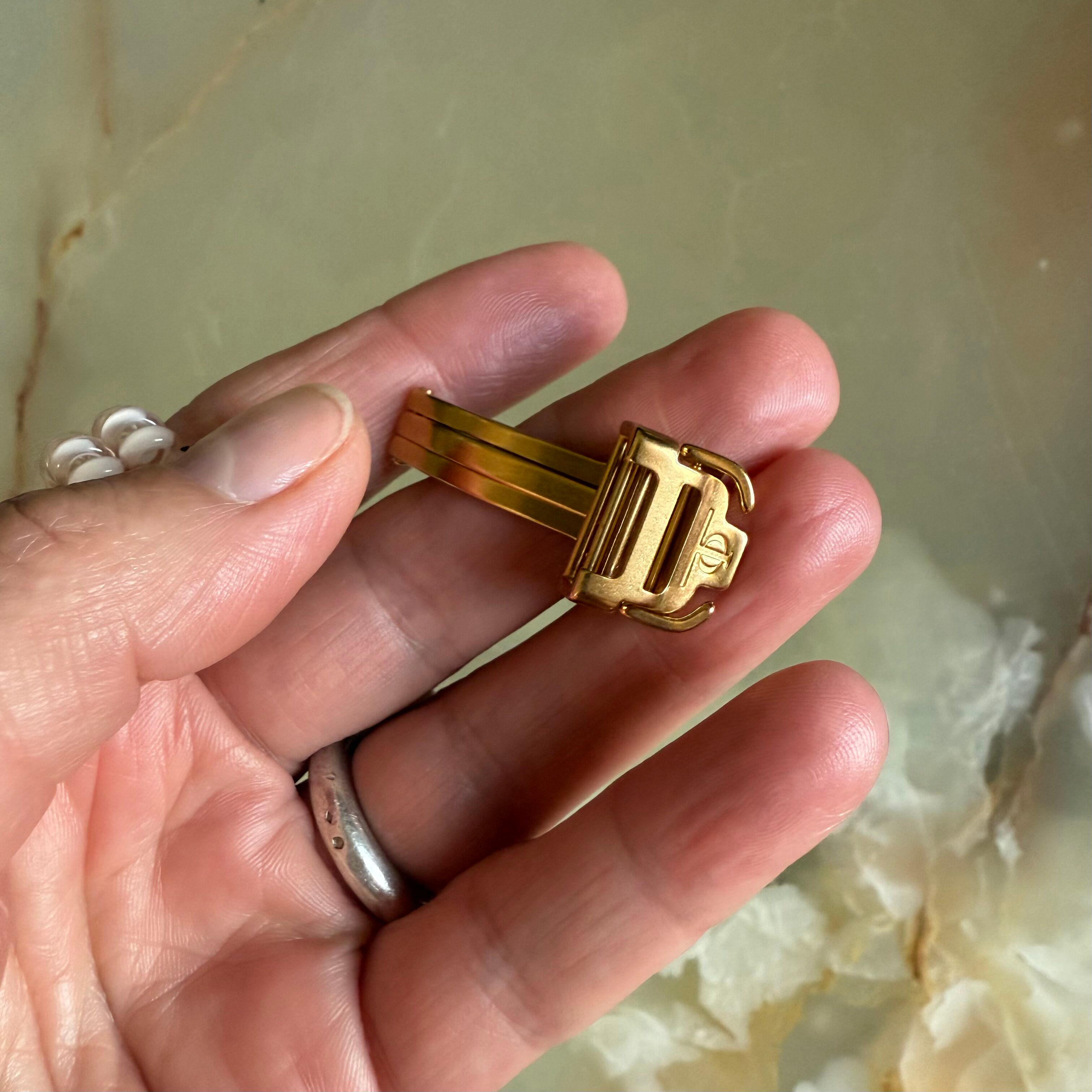 Authentic Baume & Mercier Gold Steel Deployant Buckle 14mm