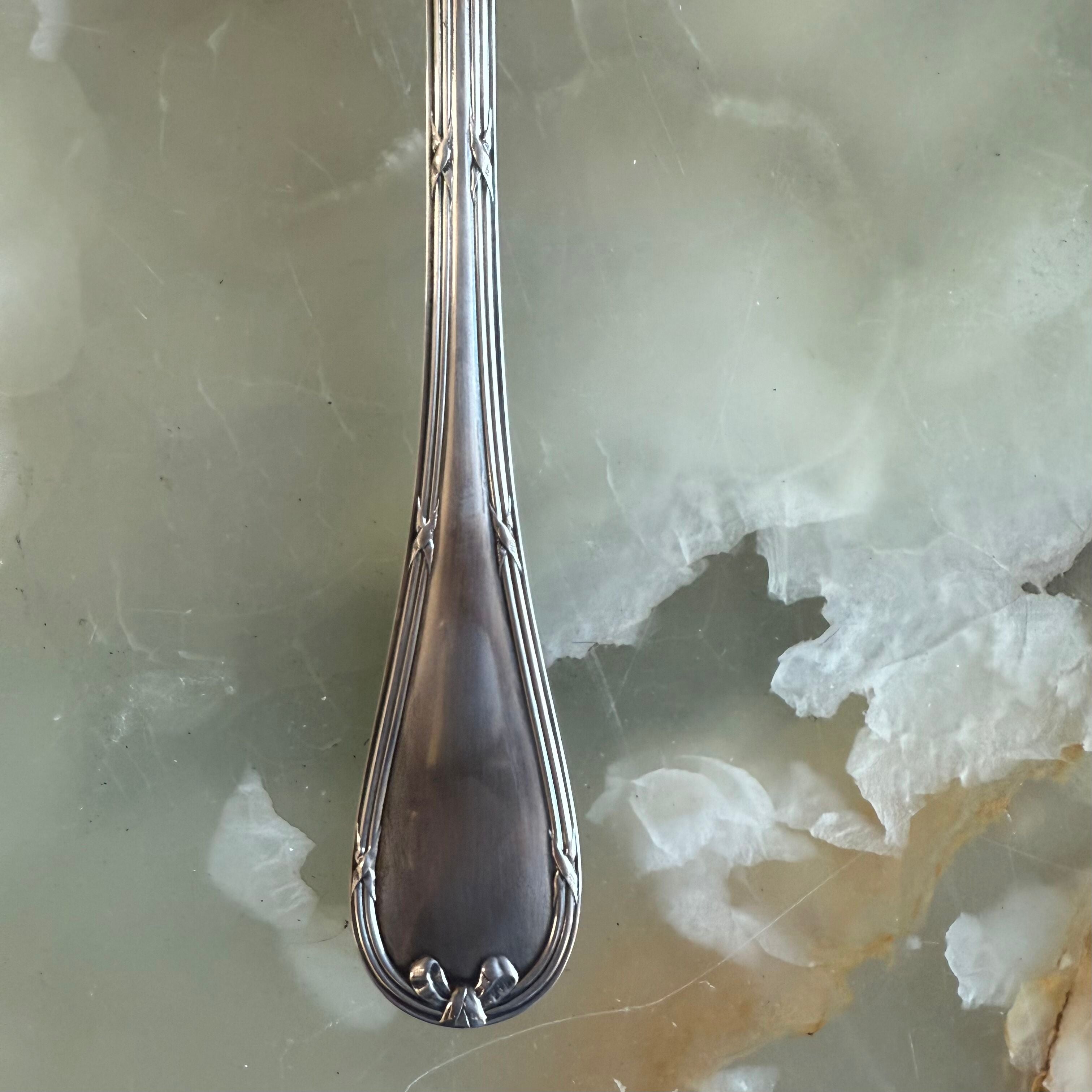Christofle Rubans Silver Plated Serving Stuffing Spoon