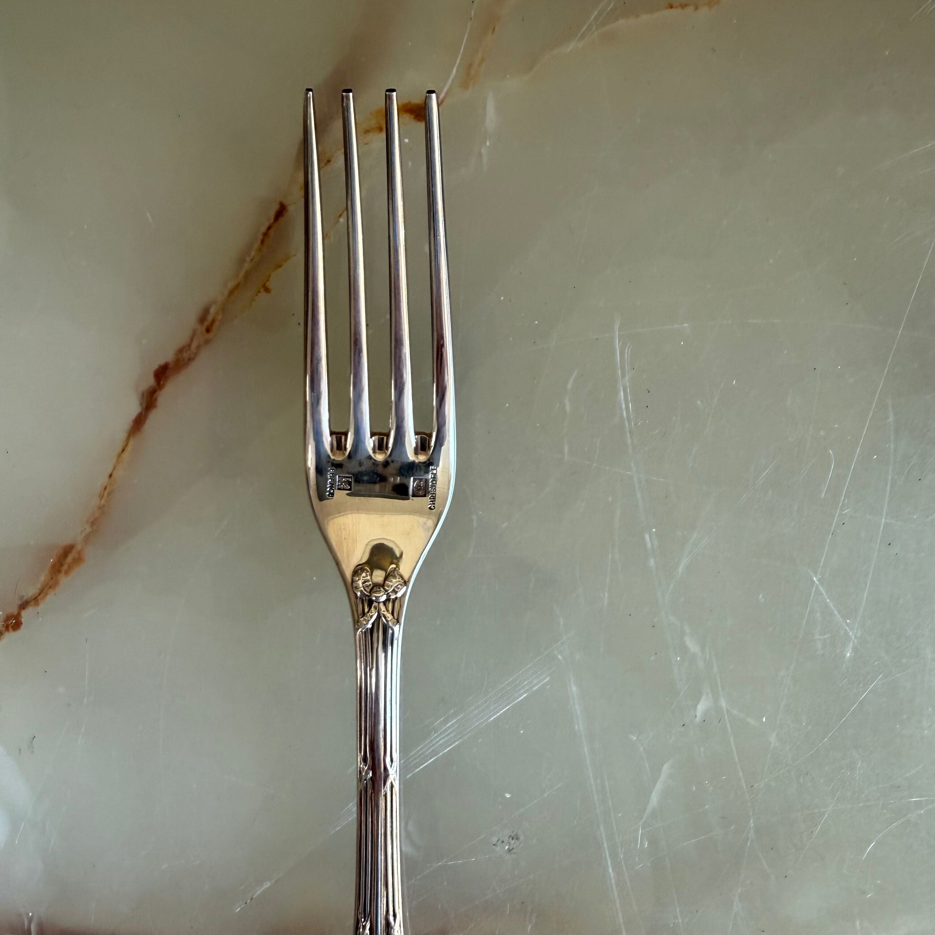 Christofle Rubans Silver Plated Two-Piece Children’s Flatware Set