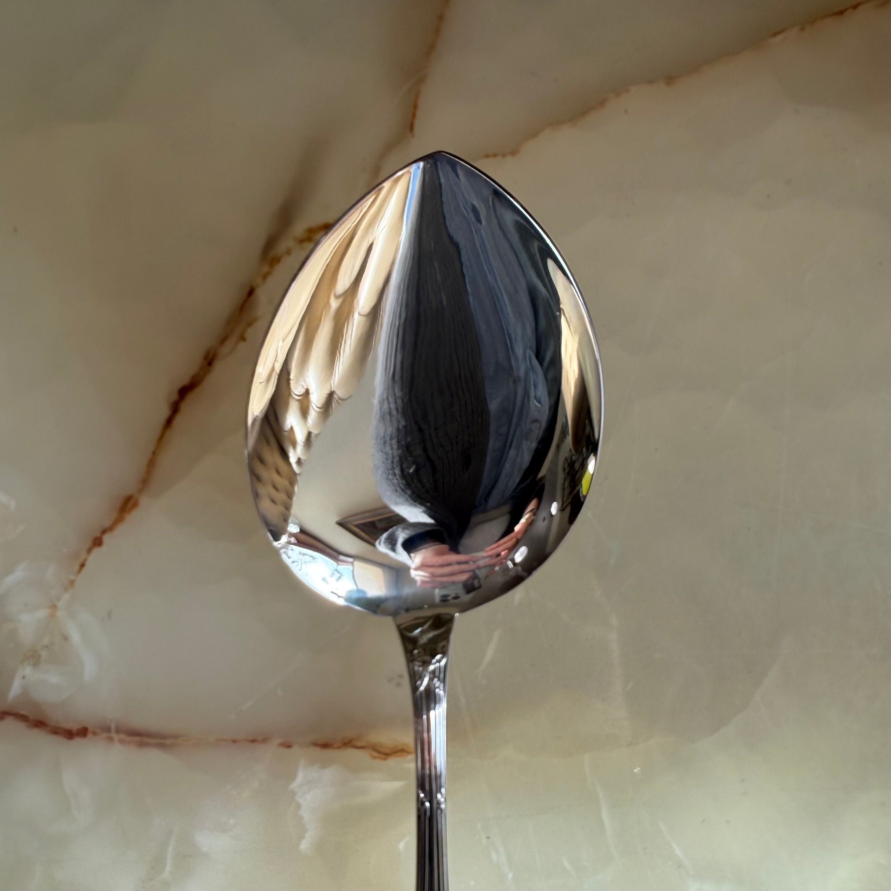 Christofle Rubans Silver Plated Vegetable Spoon