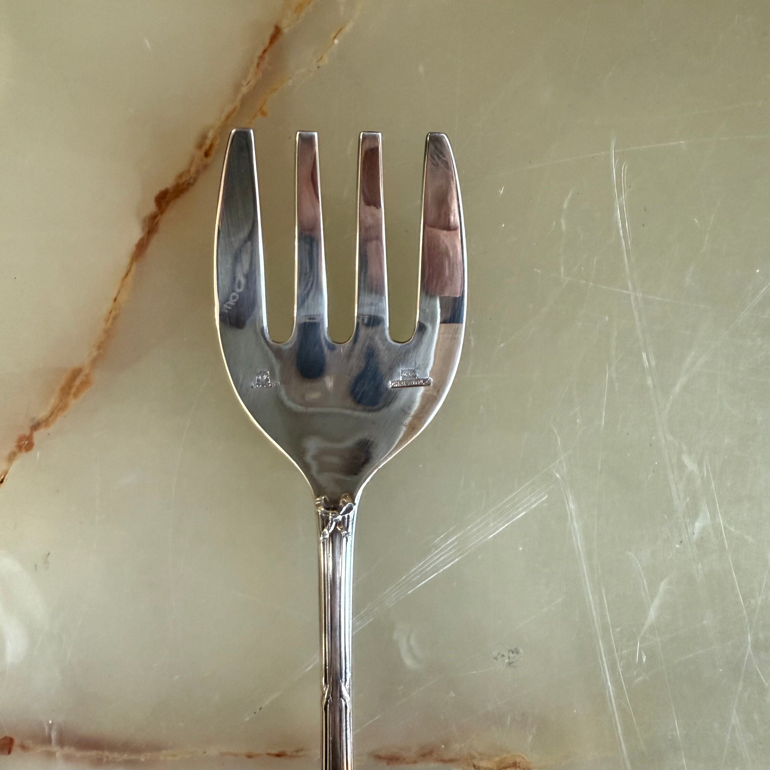 Christofle Rubans Silver Plated Sardine Fork Set of 3